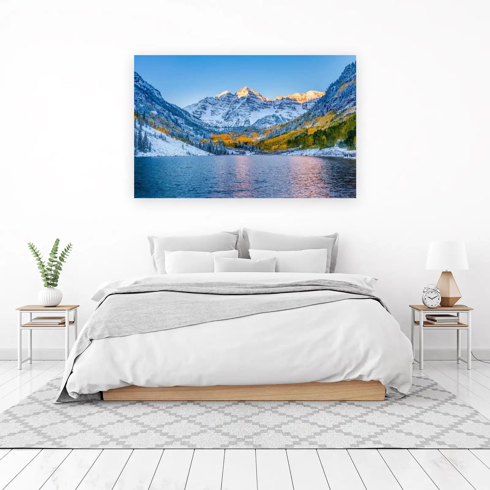 Majestic Mountain Lake Fall Colors Wall Art