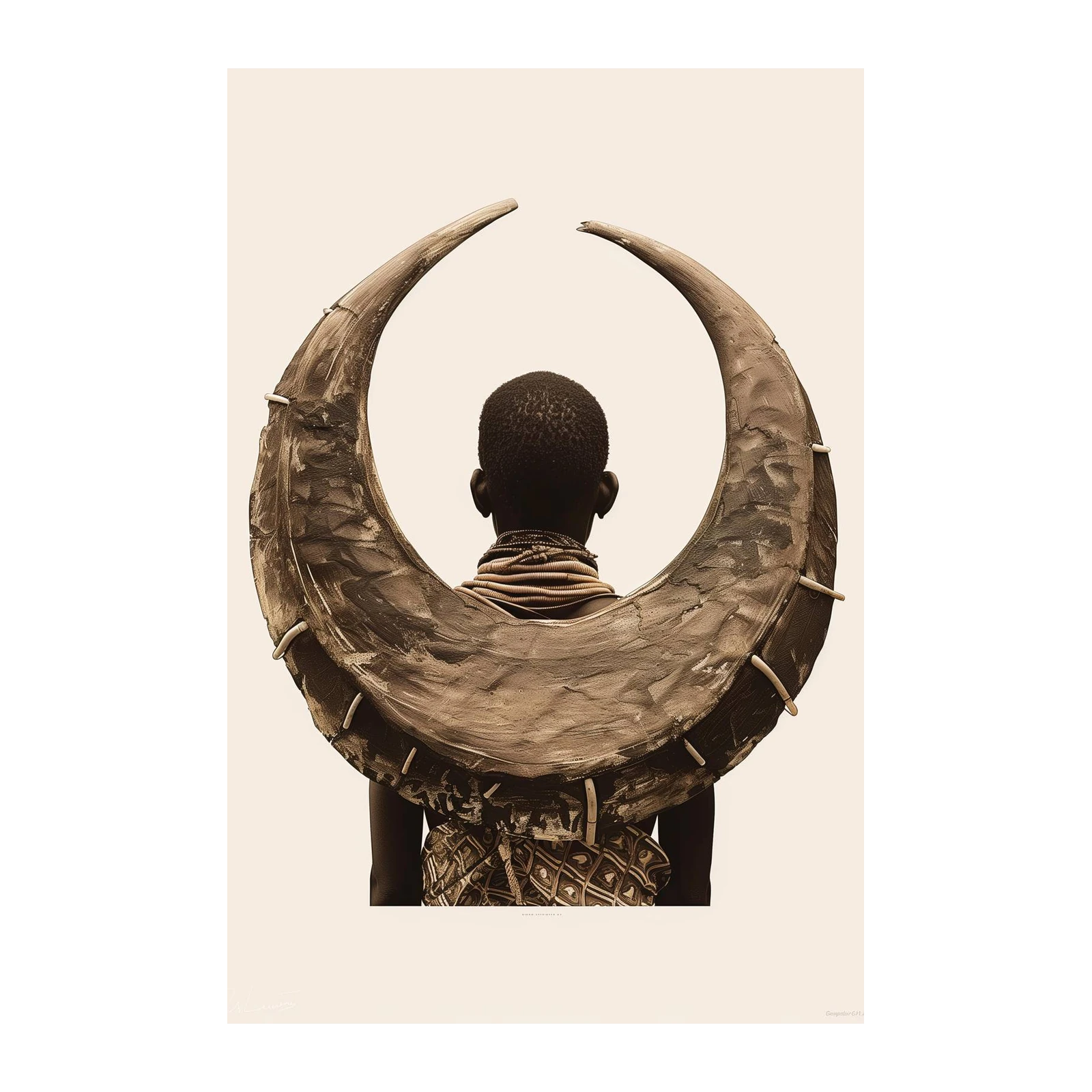 Tribal Crescent Warrior Wall Art