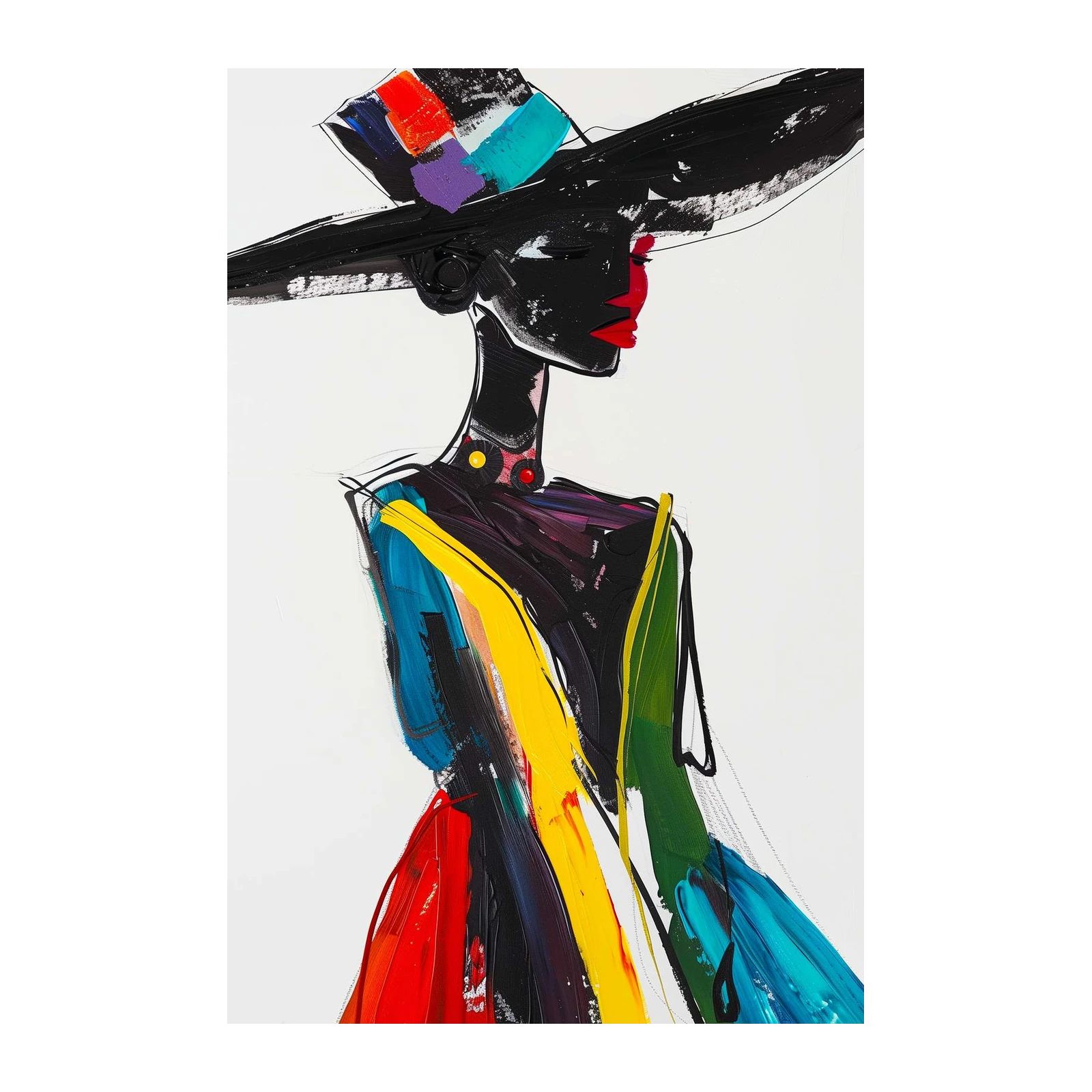 Chic Silhouette Bold Strokes Wall Art