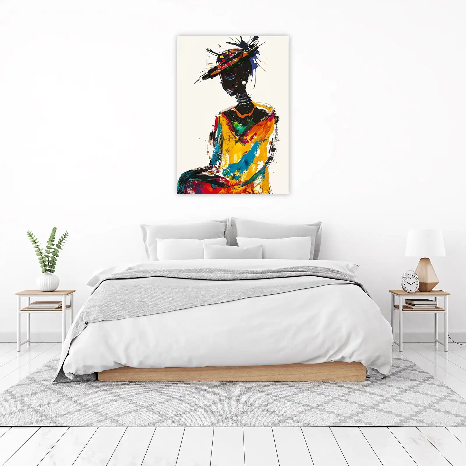Vibrant Abstract Portrait Wall Art