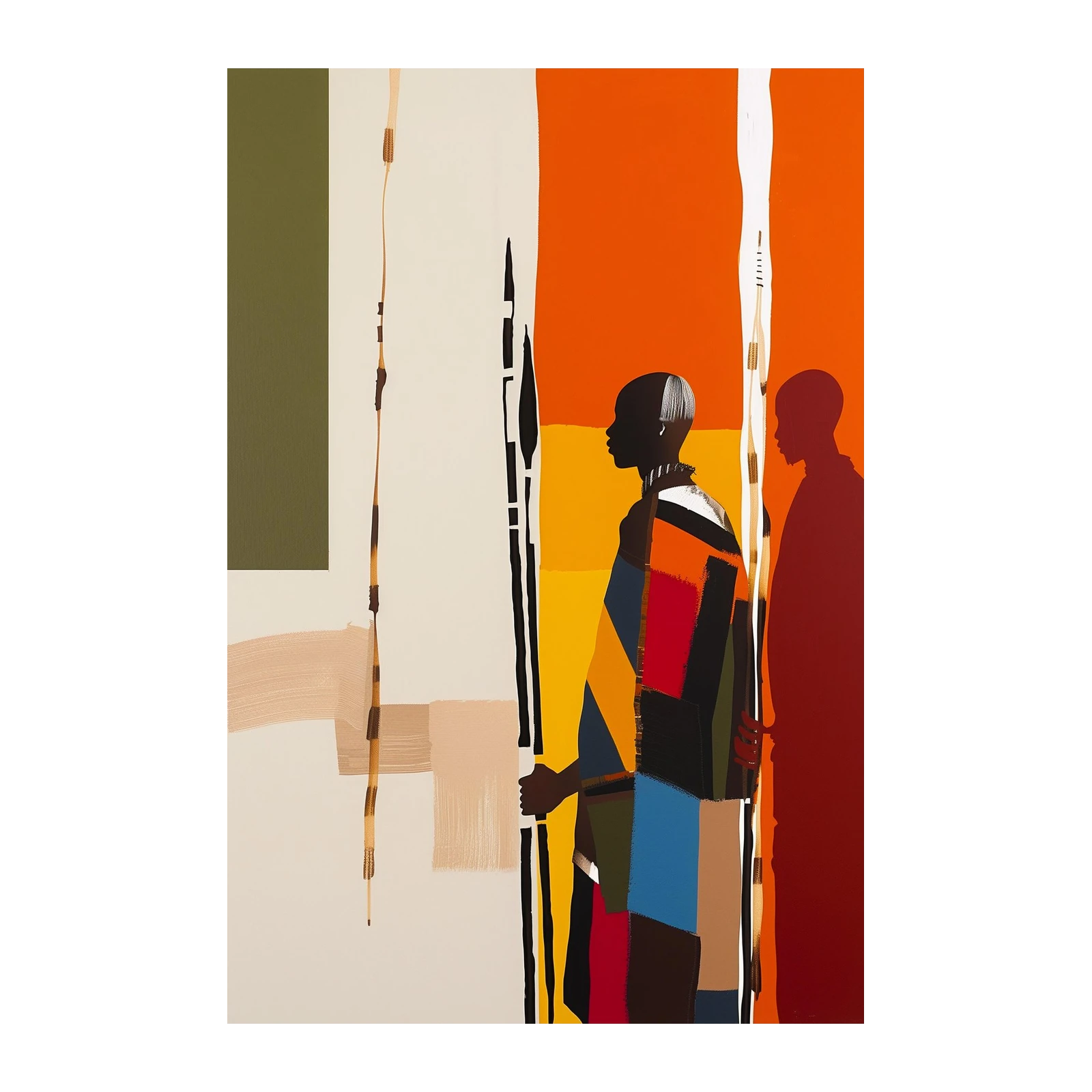 Vibrant African Heritage Figures Wall Art