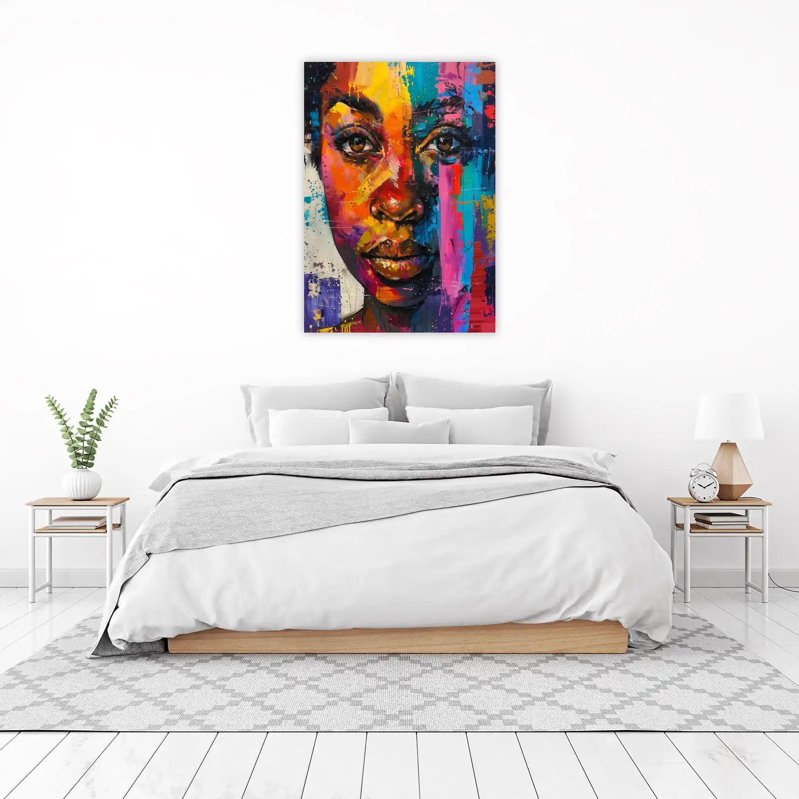 Vibrant Expressive Portrait Wall Art
