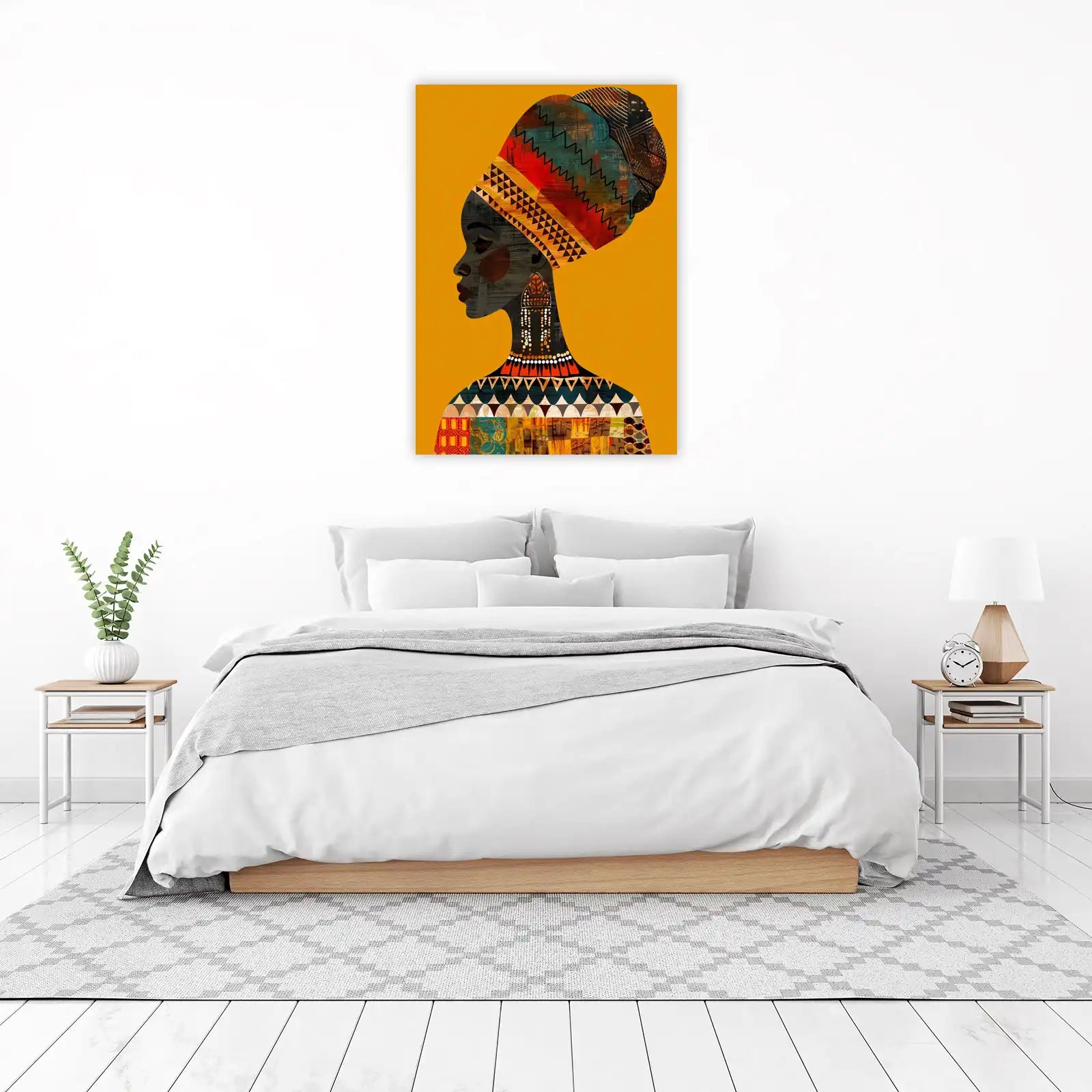 Vibrant African Queen Abstract Wall Art