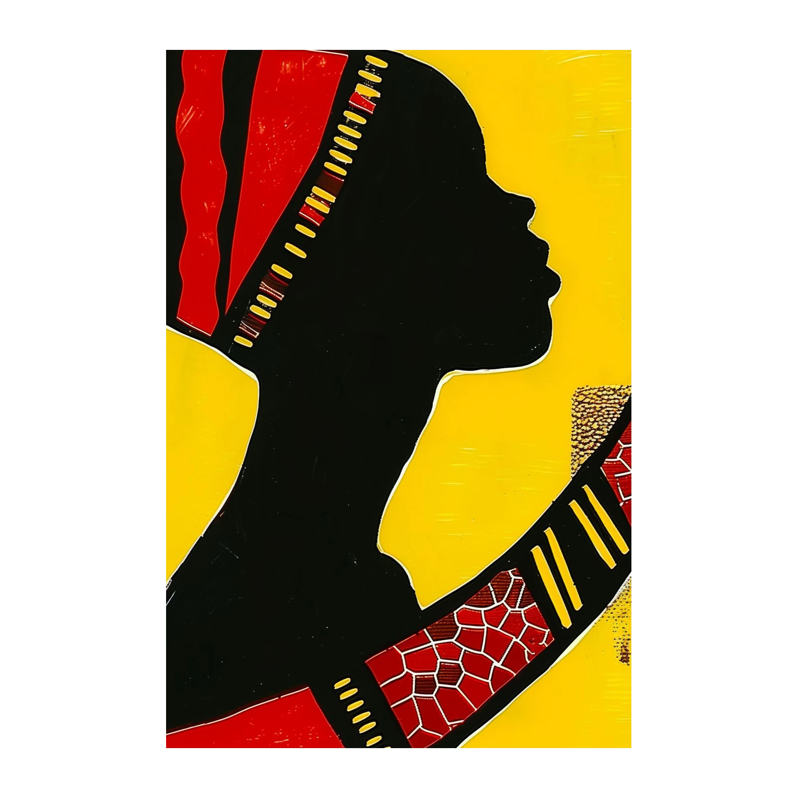Vibrant African Profile Wall Art