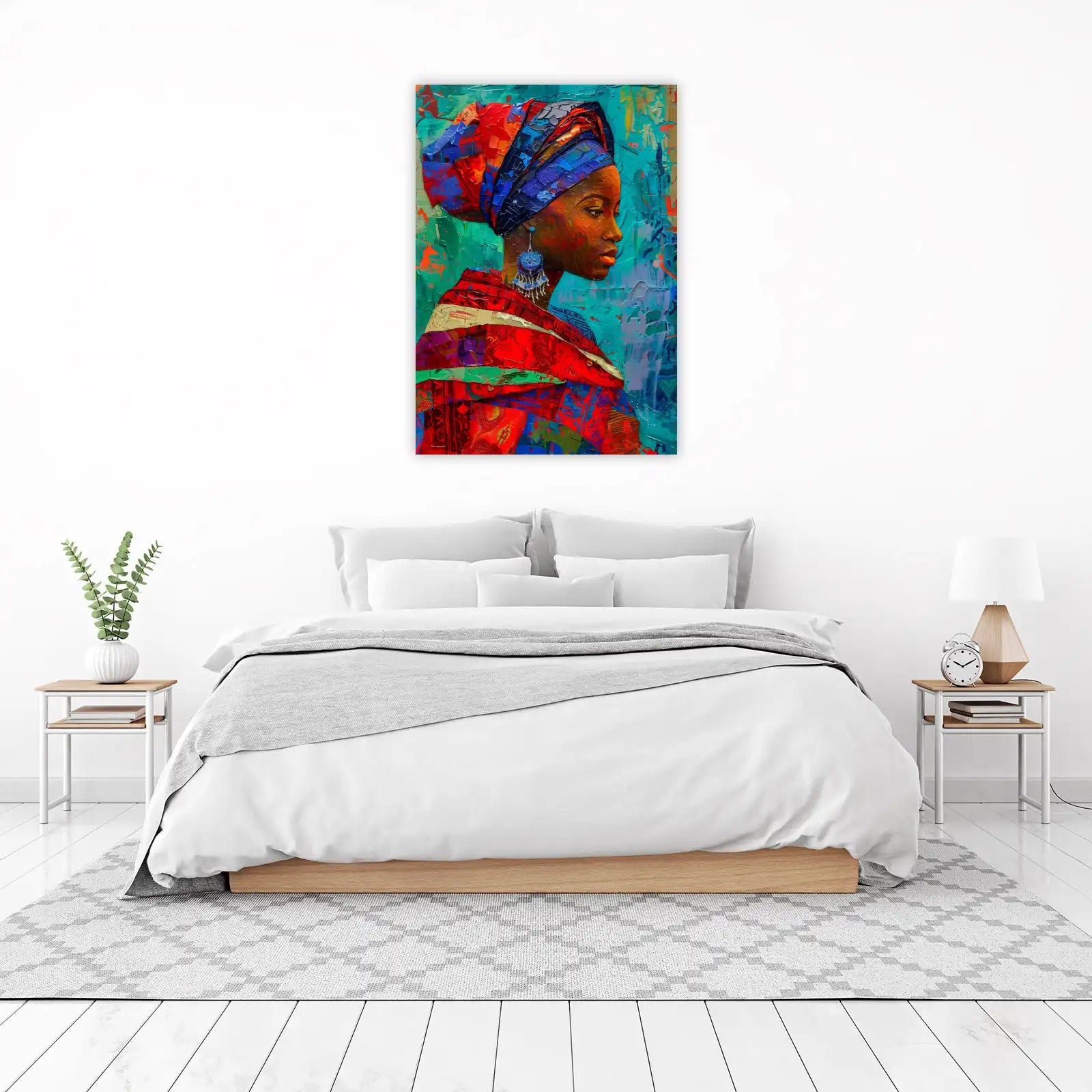 Vibrant African Woman Portrait Wall Art