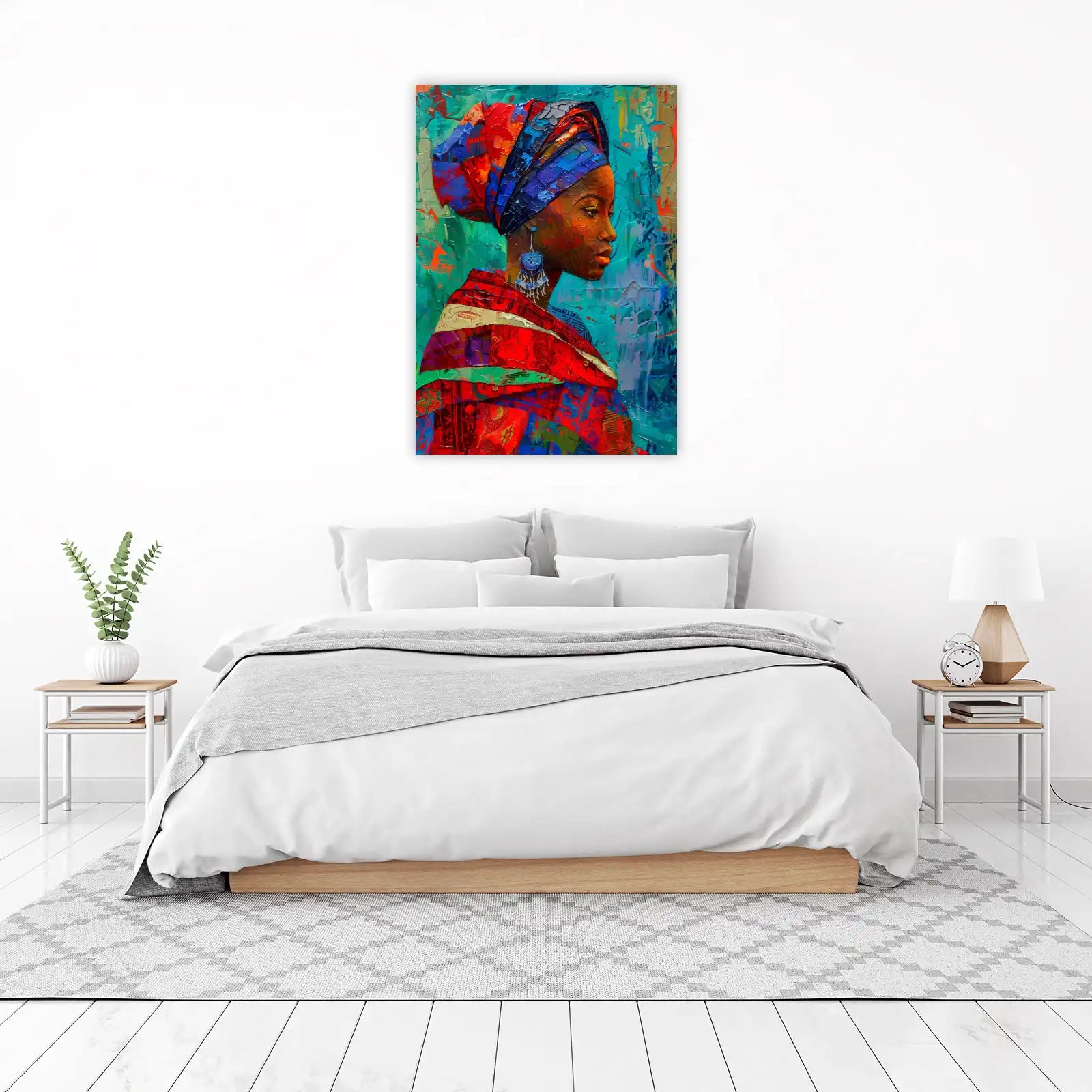 Vibrant African Woman Portrait Wall Art