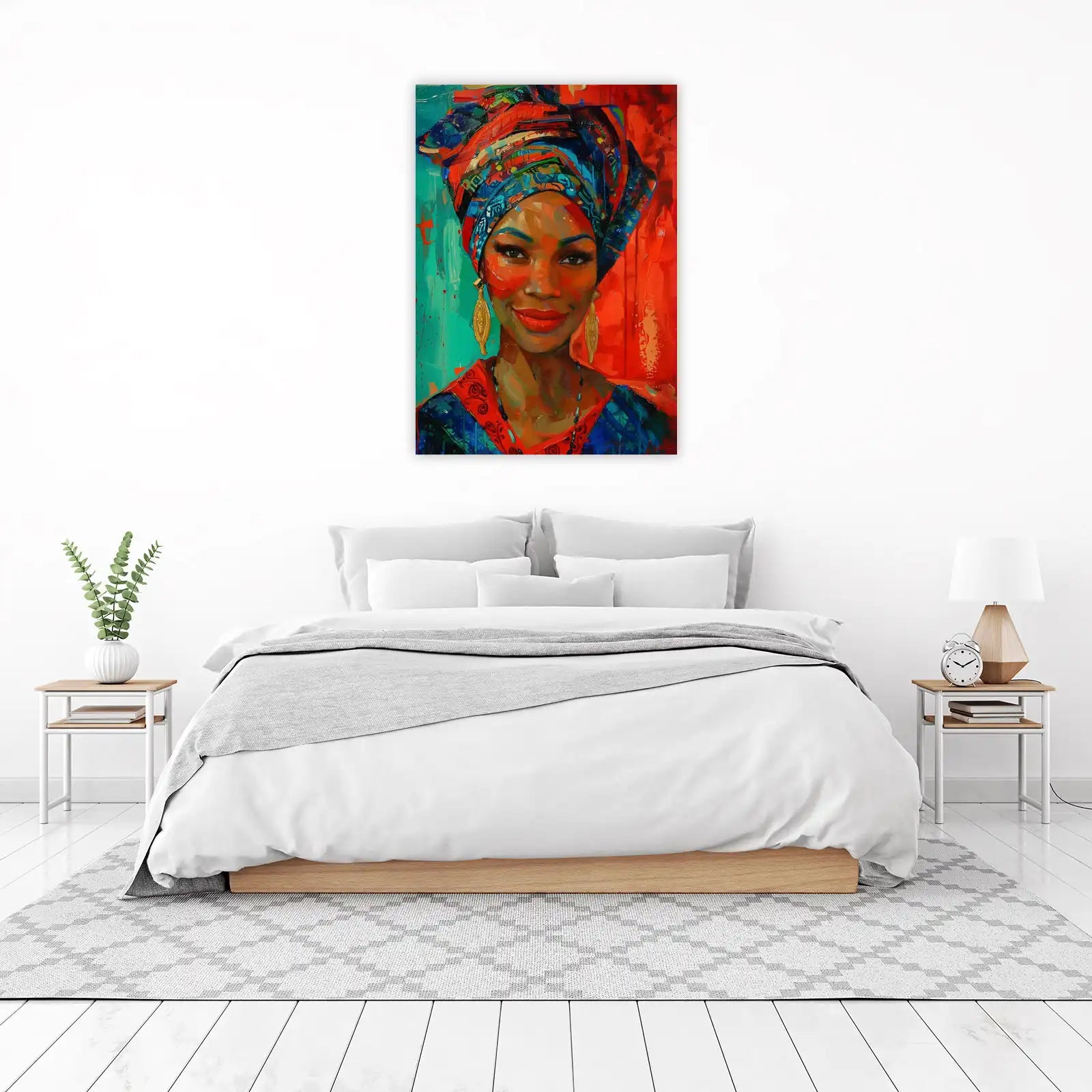 Vibrant African Woman Portrait Wall Art