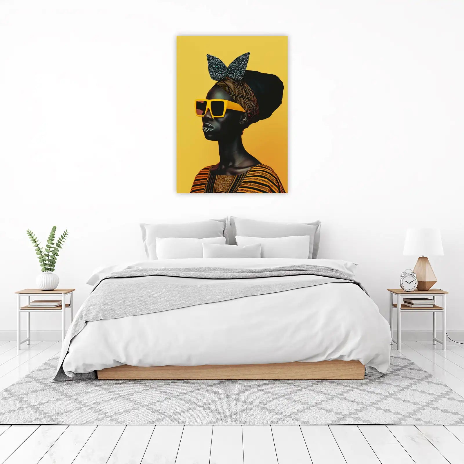 Bold African Queen Yellow Sunglasses Wall Art