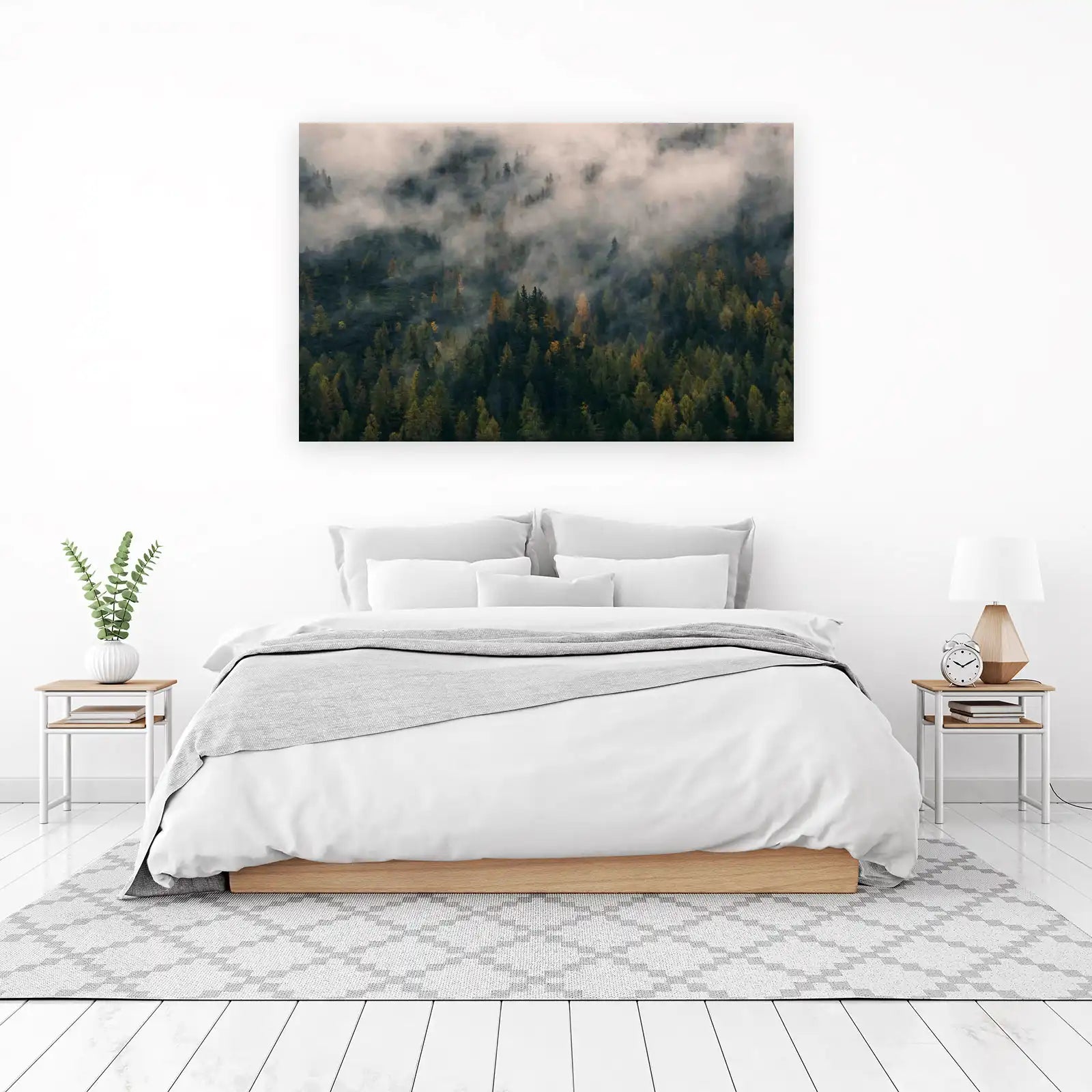 Misty Forest Serenity Wall Art