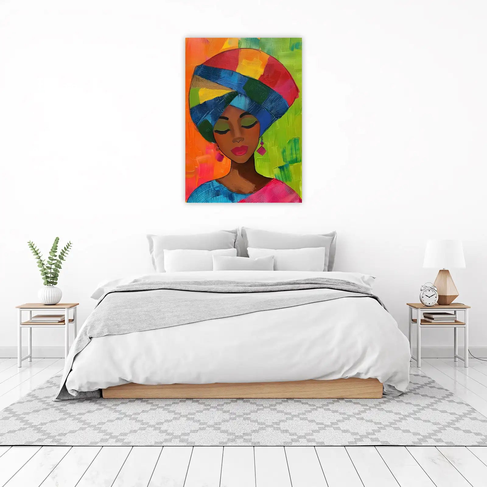 Vibrant Woman Abstract Art Wall Art
