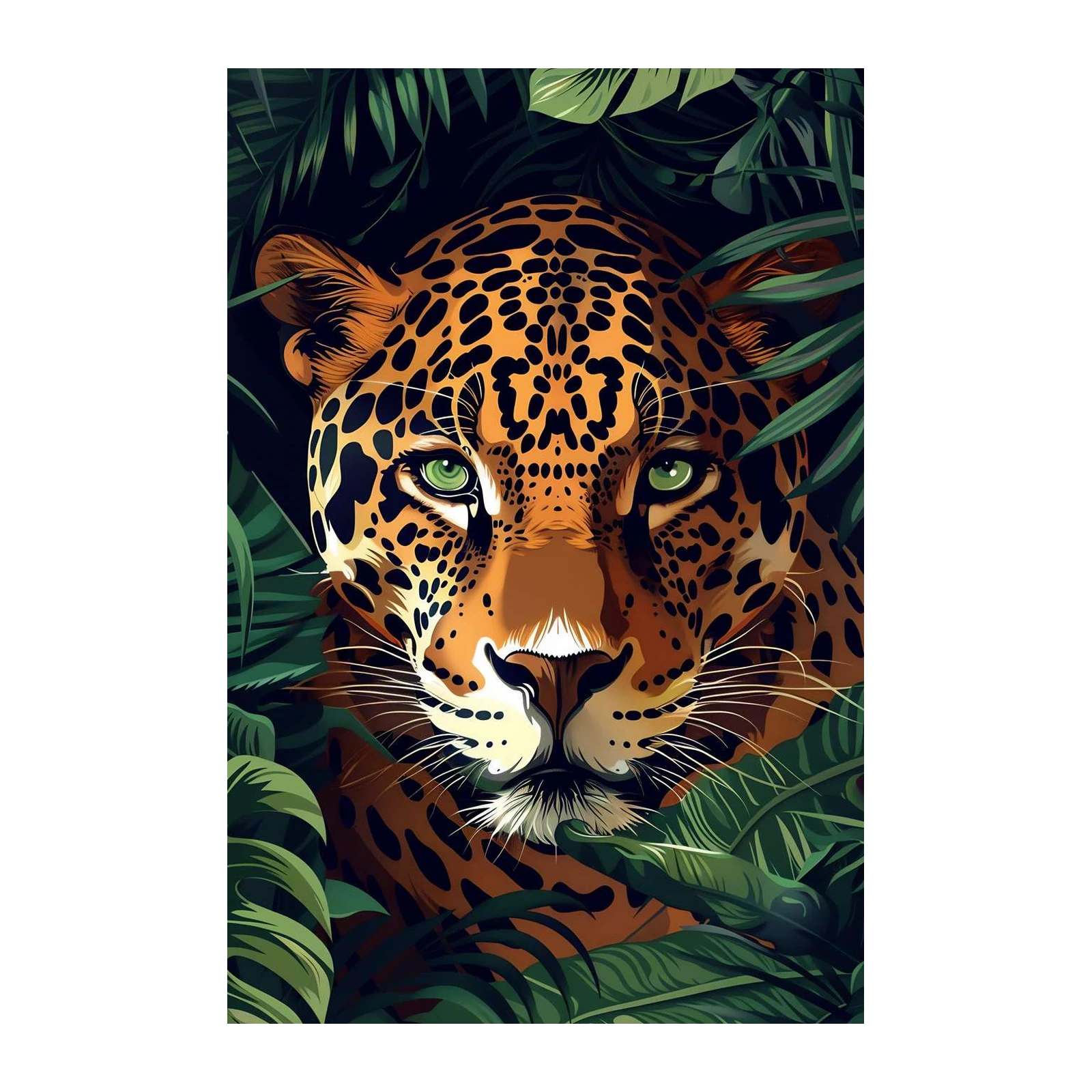 Jungle Leopard Gaze Wall Art