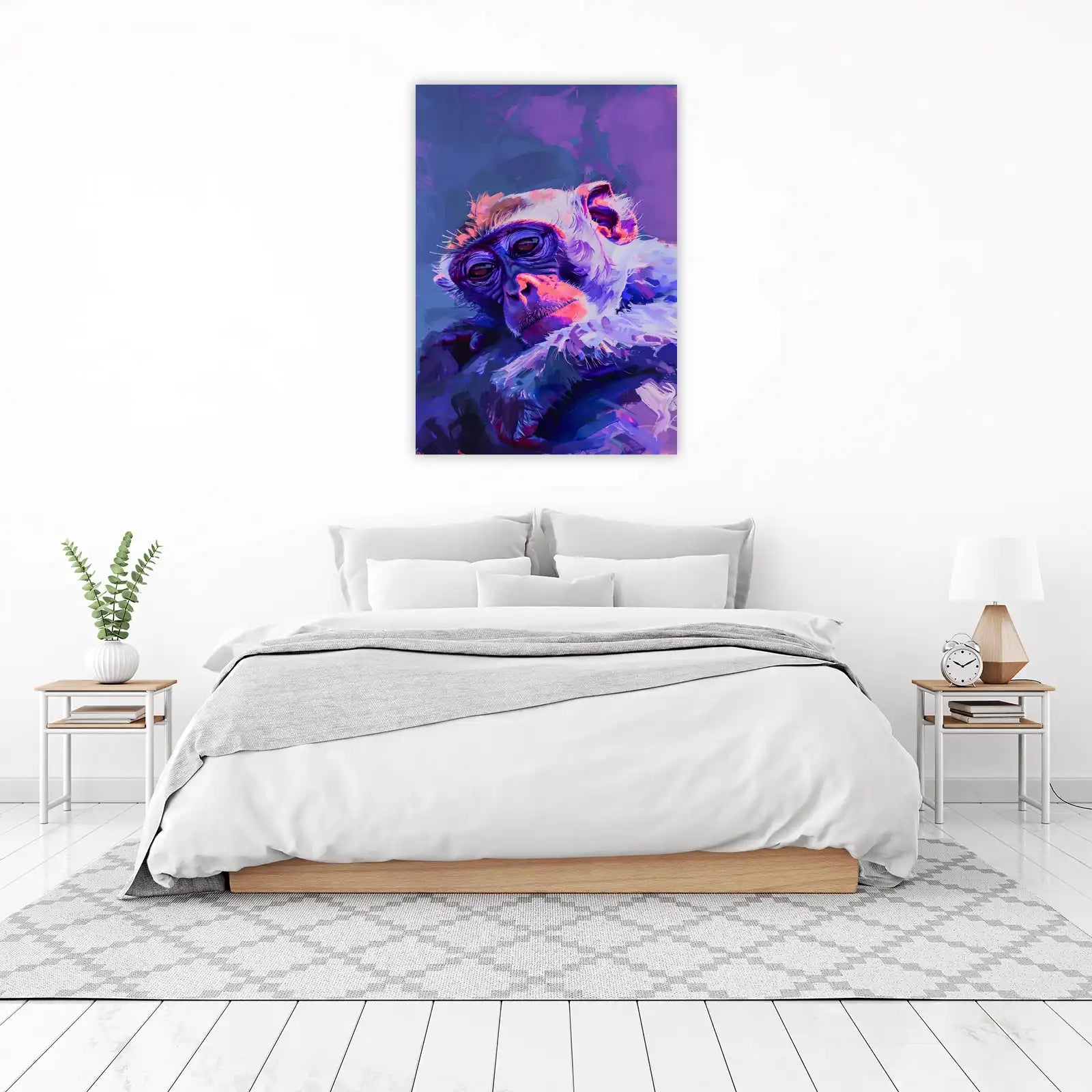 Vibrant Monkey Portrait Wall Art