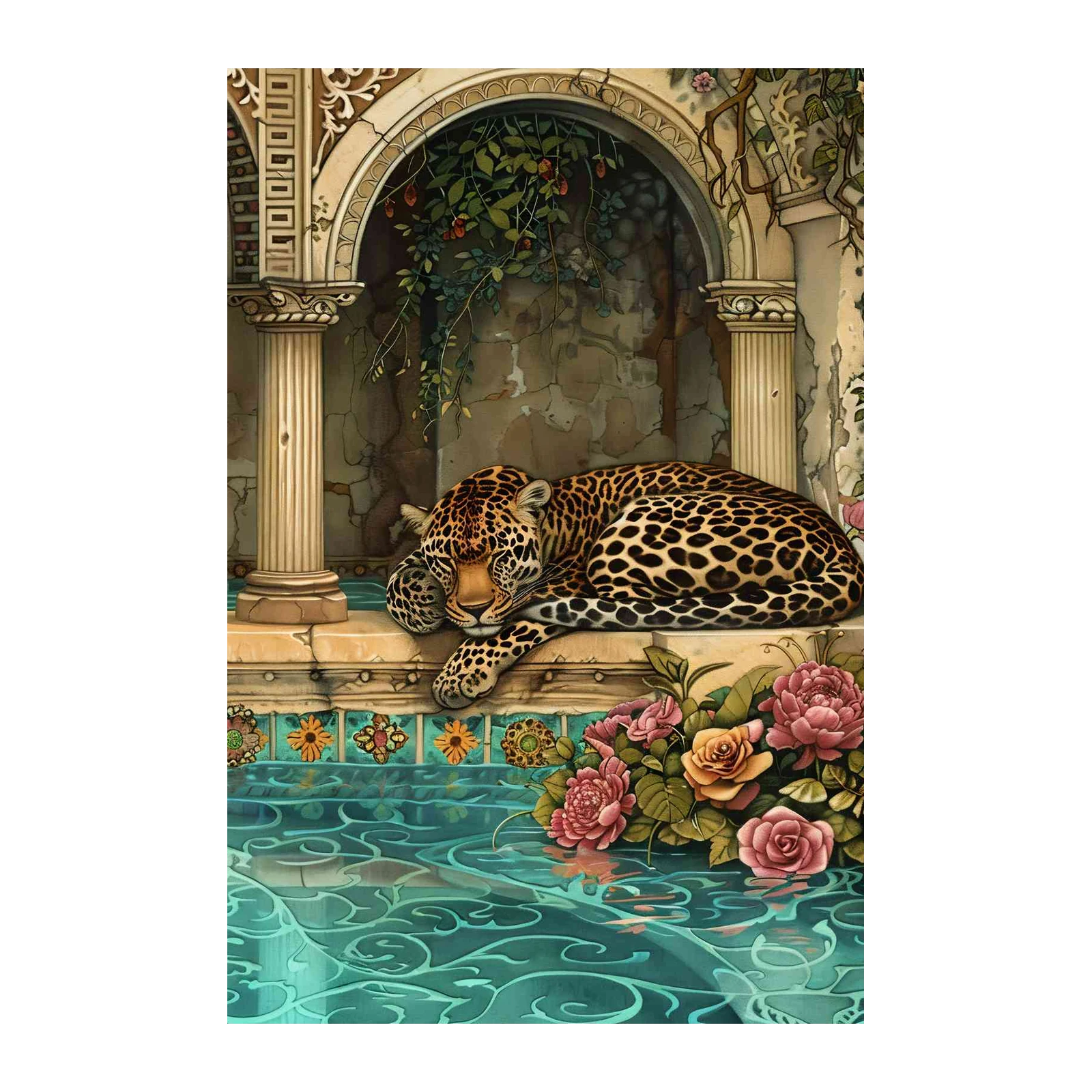 Majestic Leopard Serenity Wall Art
