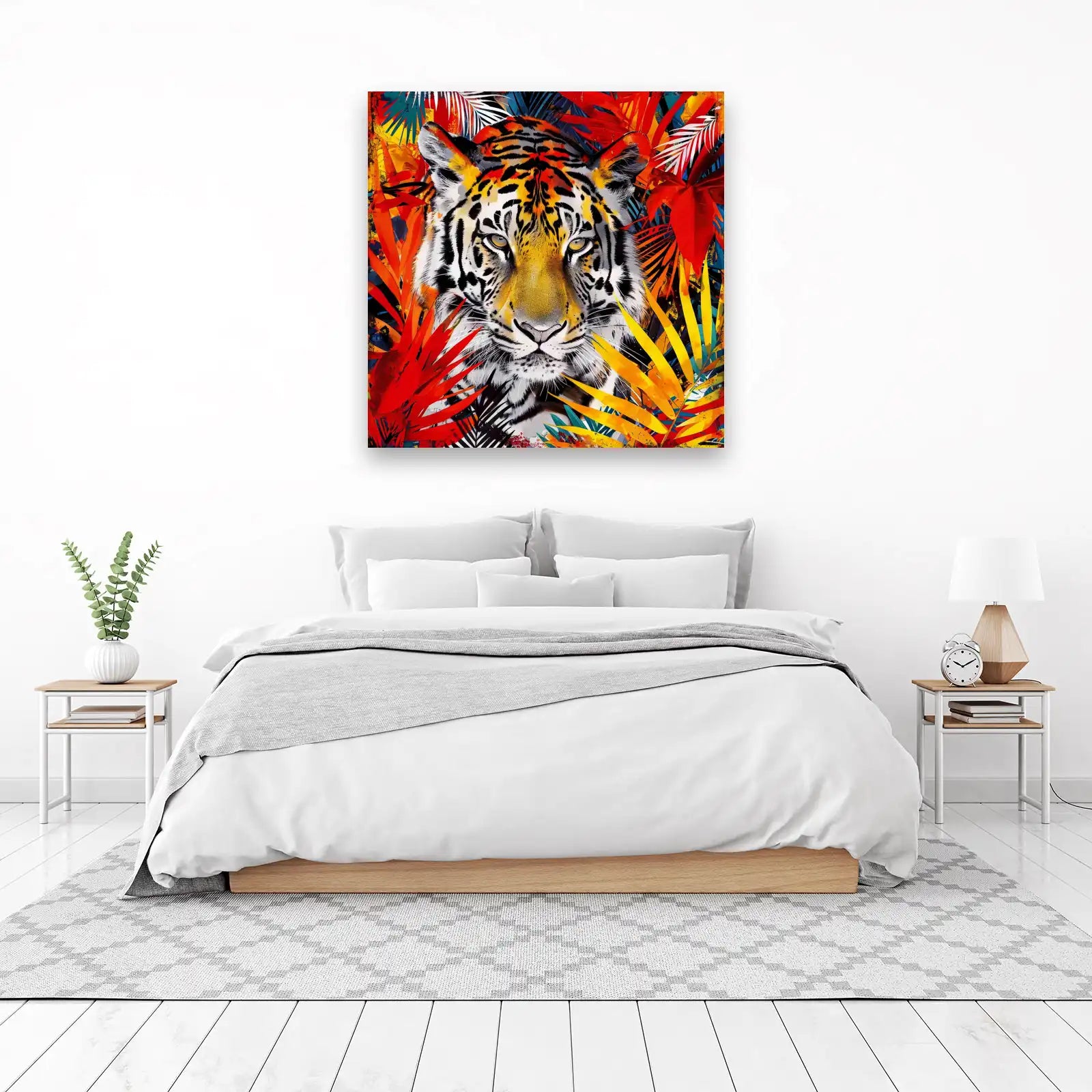 Vibrant Tiger Jungle Art Wall Art