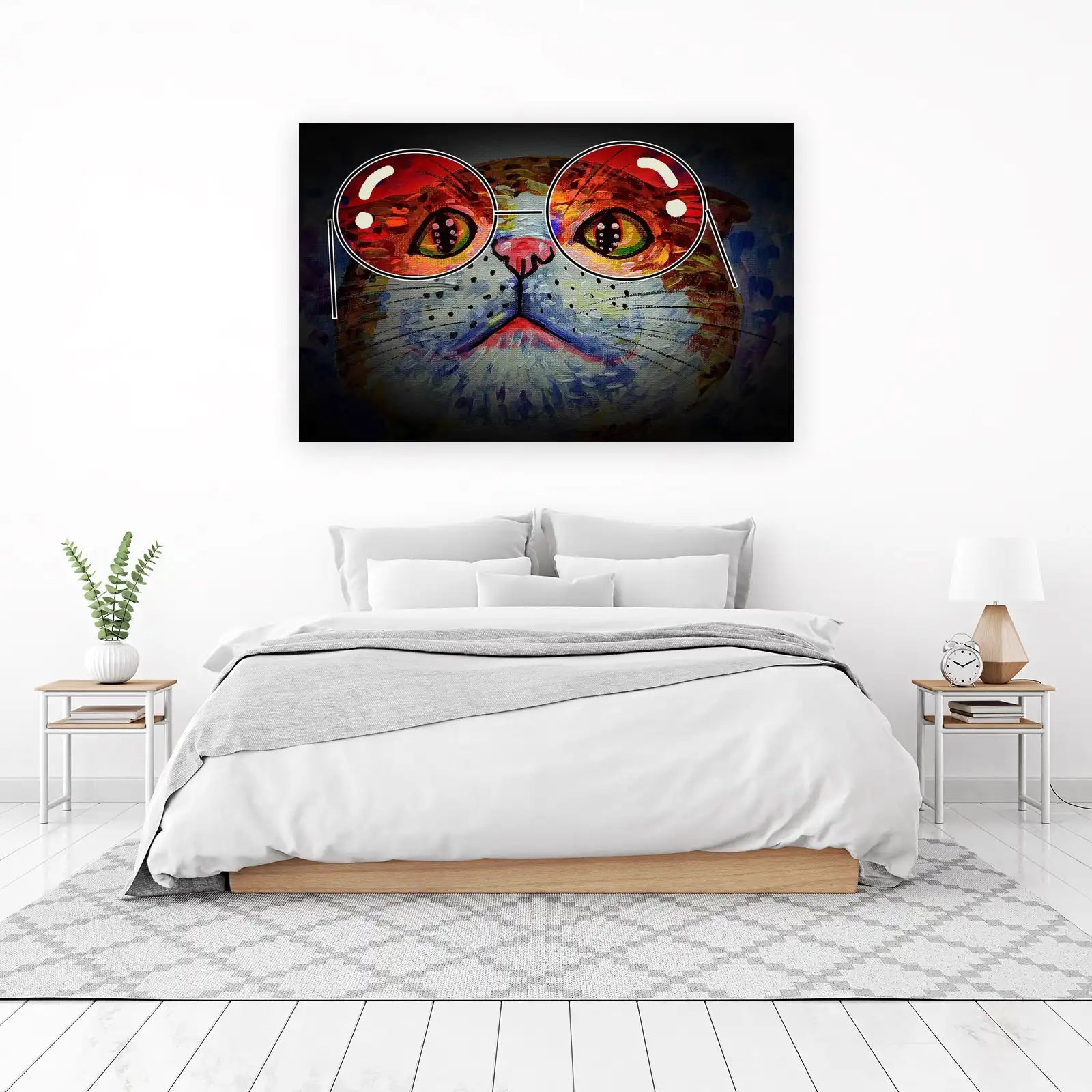 Whimsical Cat with Monocle Wall Art