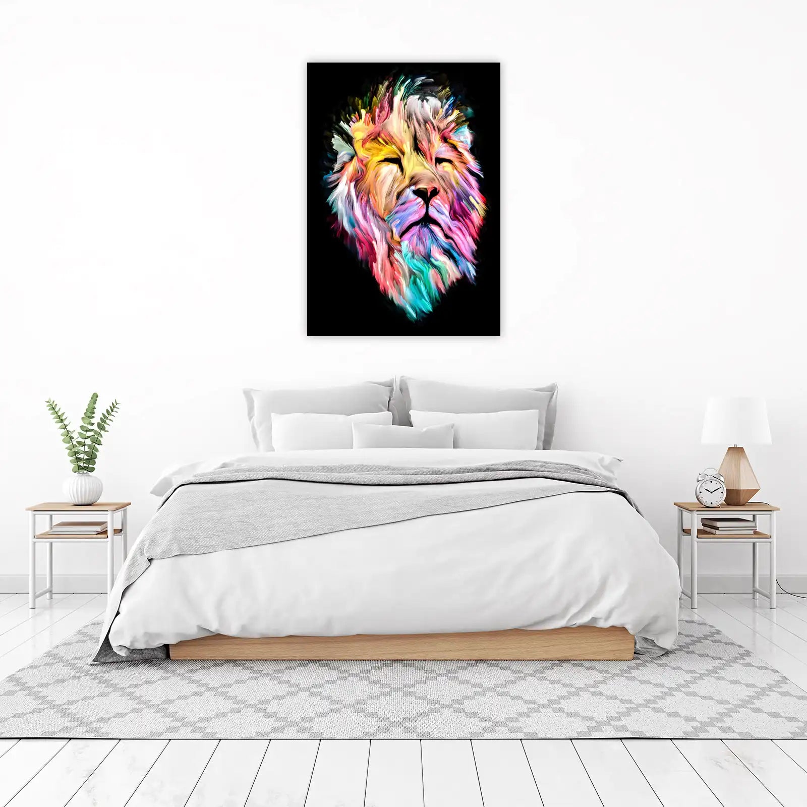 Vibrant Lion of Color Wall Art