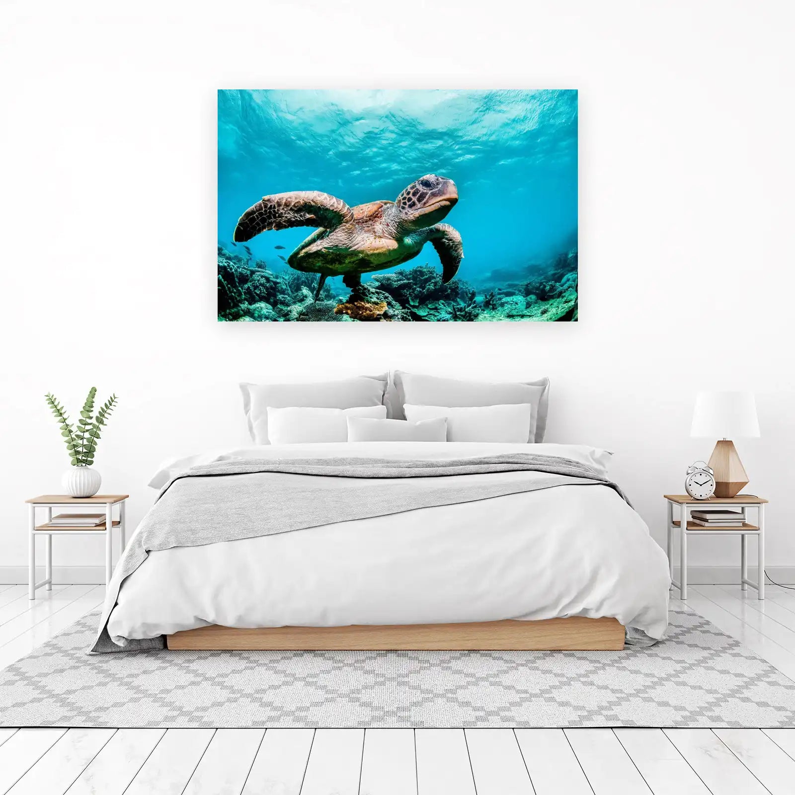 Majestic Sea Turtle Ocean Life Wall Art