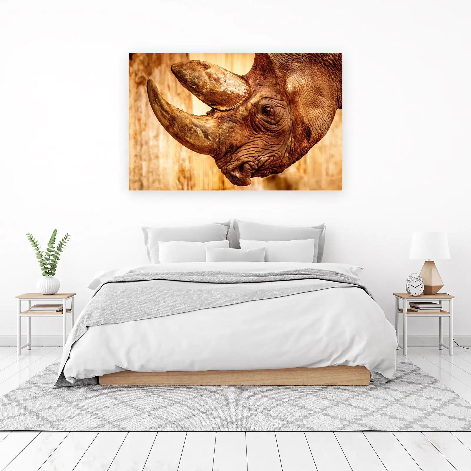 Majestic Rhino Portrait Wall Art