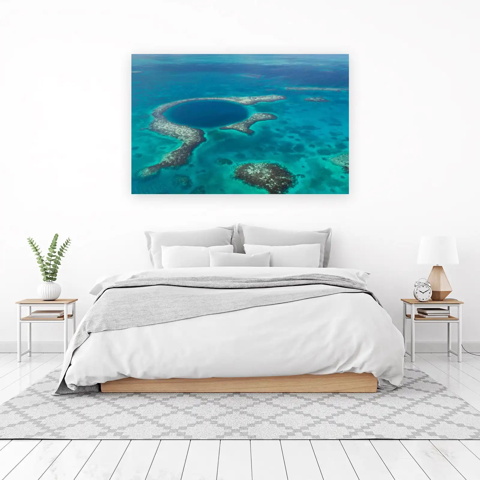 Great Blue Hole Ocean Aerial Wall Art