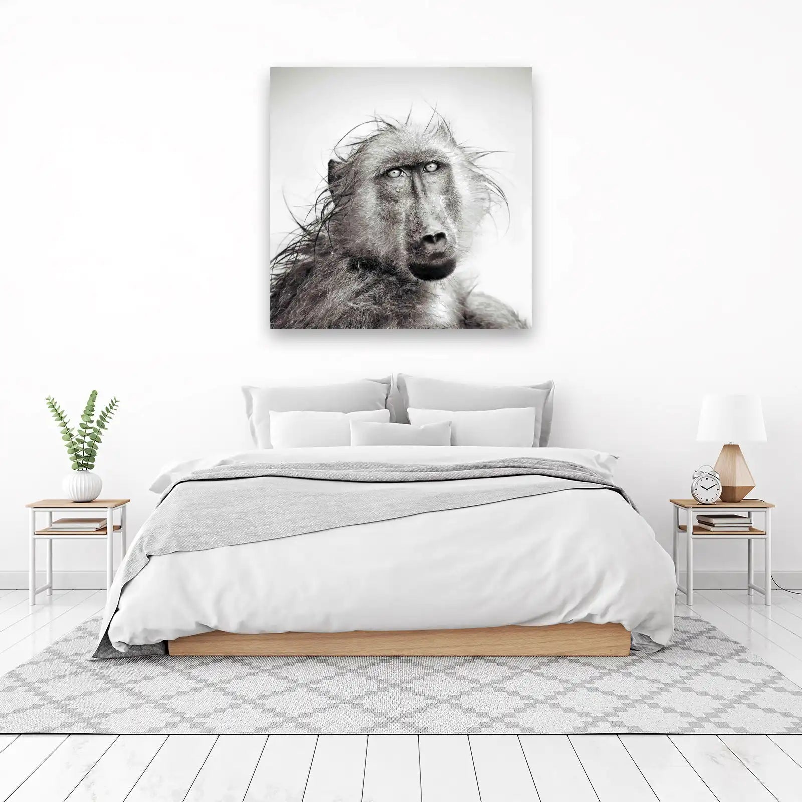 Captivating Baboon Portrait Wall Art