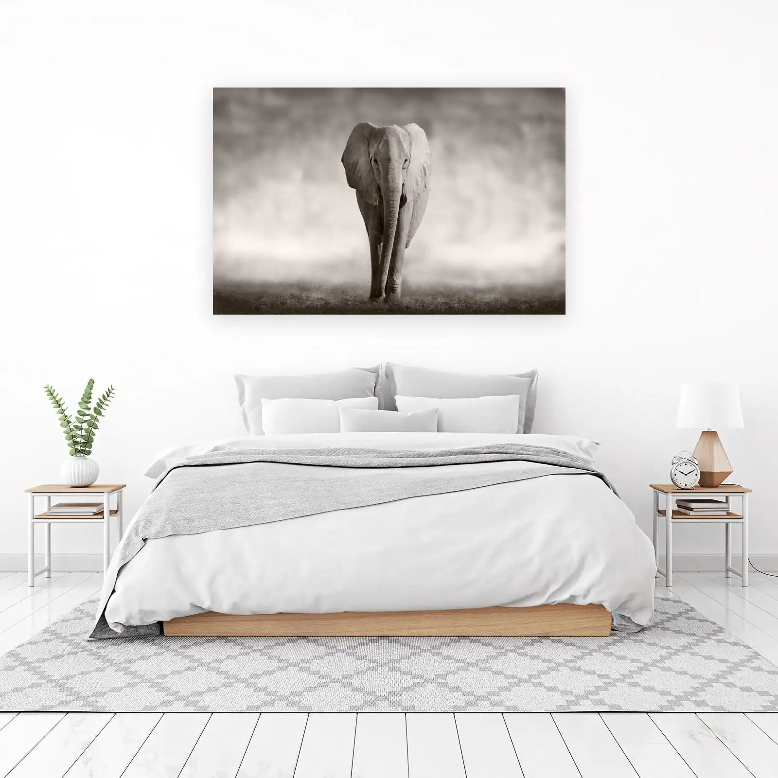 Majestic Elephant Serene Savannah Wall Art
