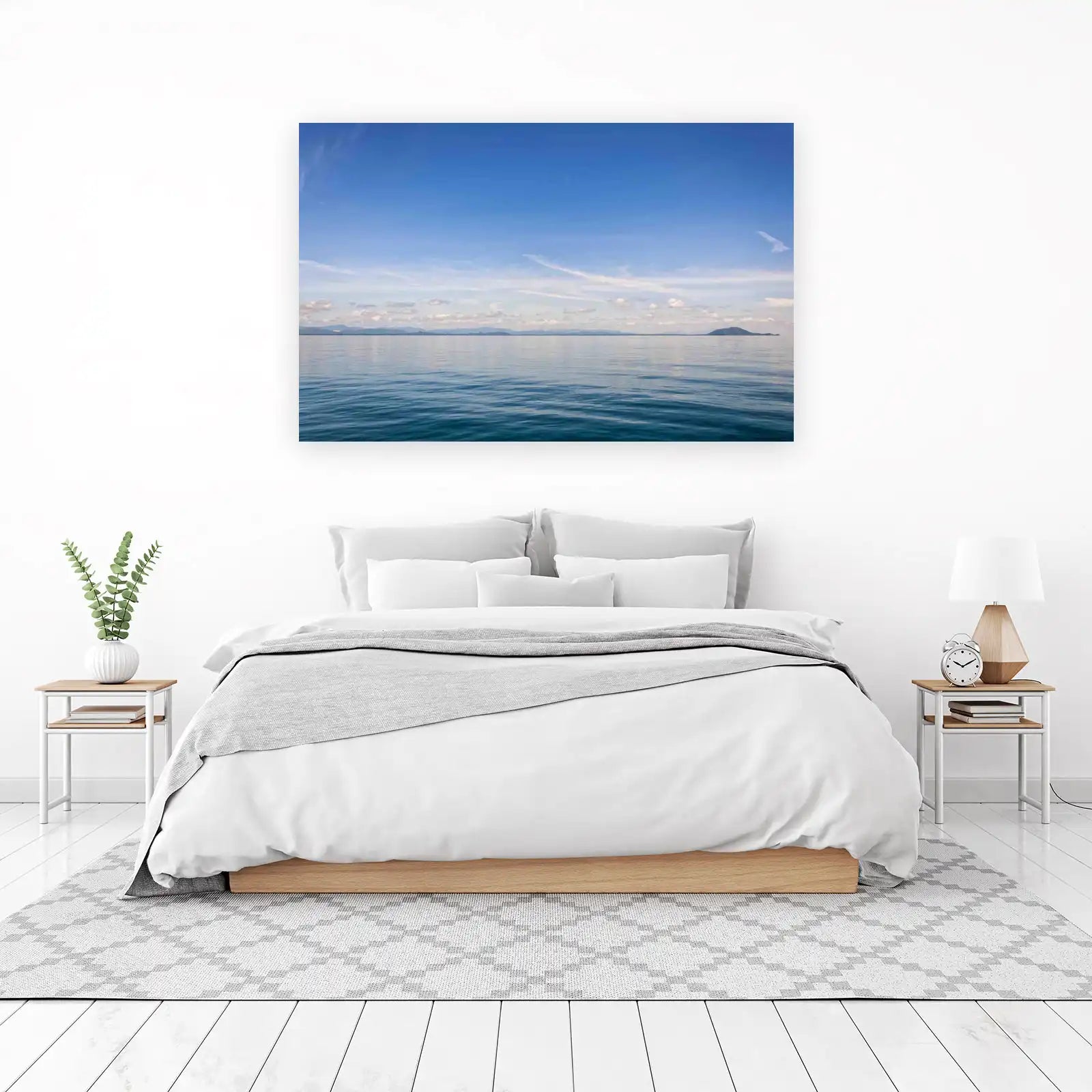 Serene Ocean Horizon Landscape Wall Art