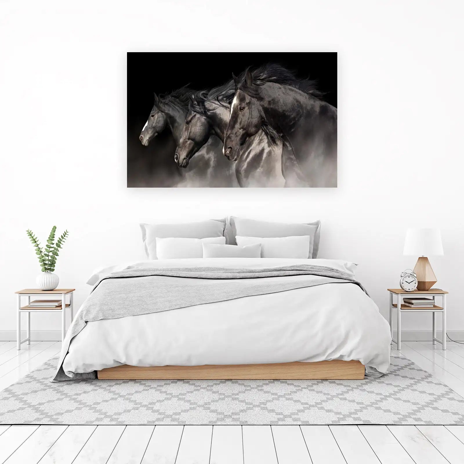 Majestic Black Horses Wall Art - Horse Wall Art