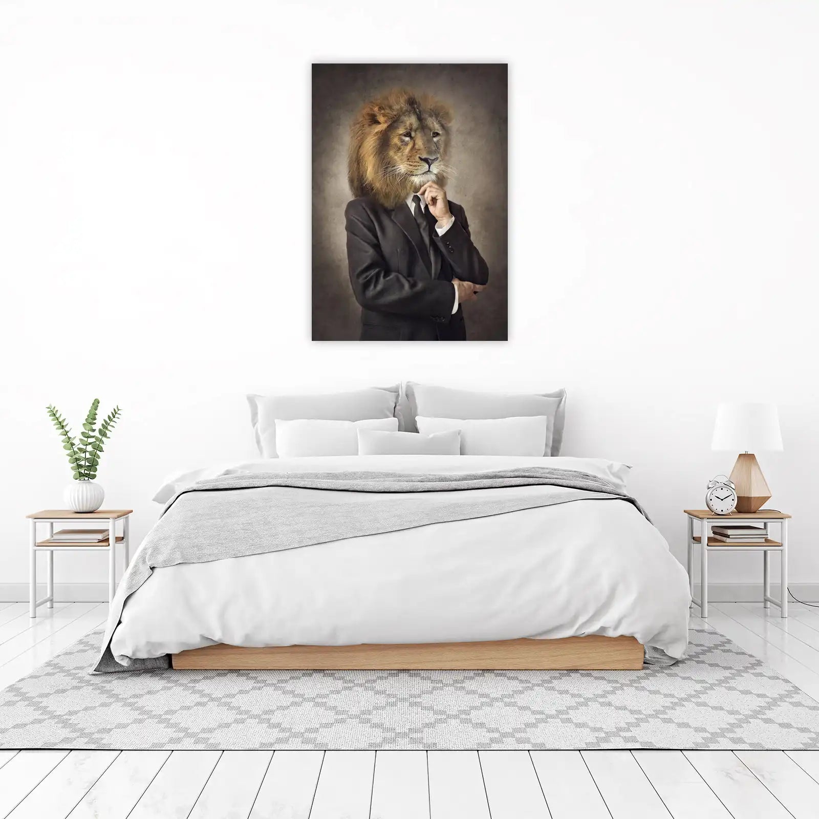Regal Lion in Suit Wall Art