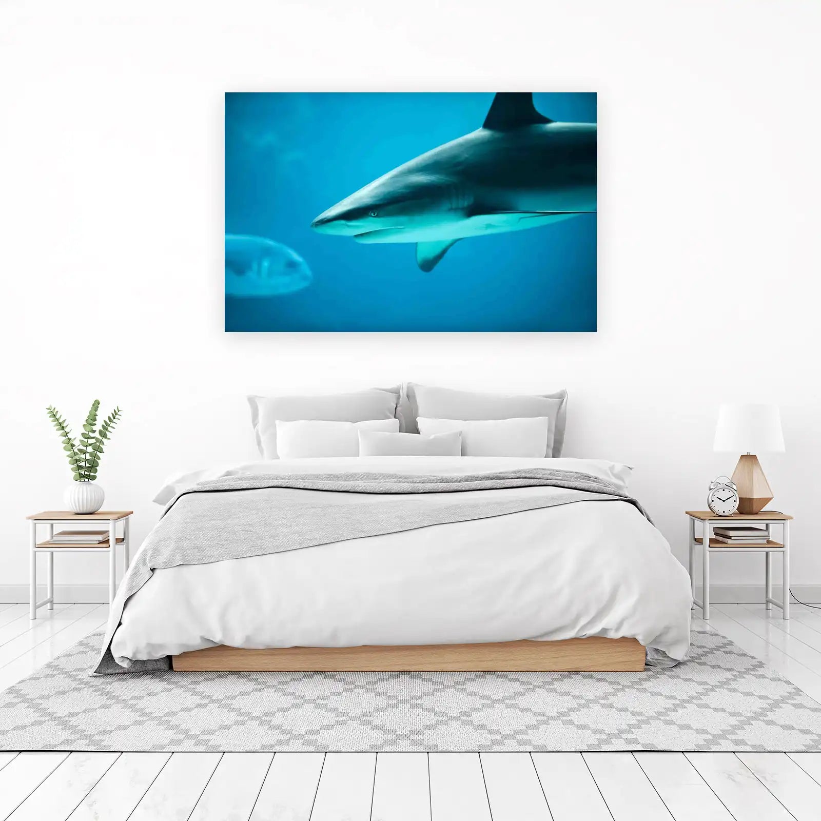 Majestic Shark Ocean View Wall Art