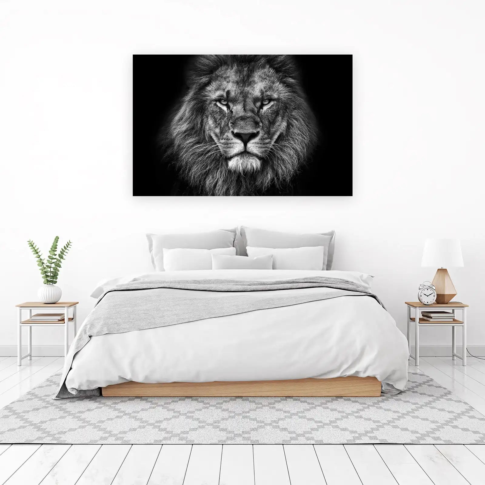 Majestic Lion King B&W Wall Art