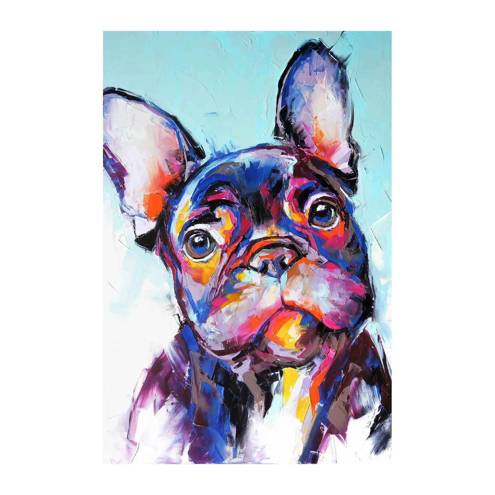 Vibrant French Bulldog Portrait Wall Art