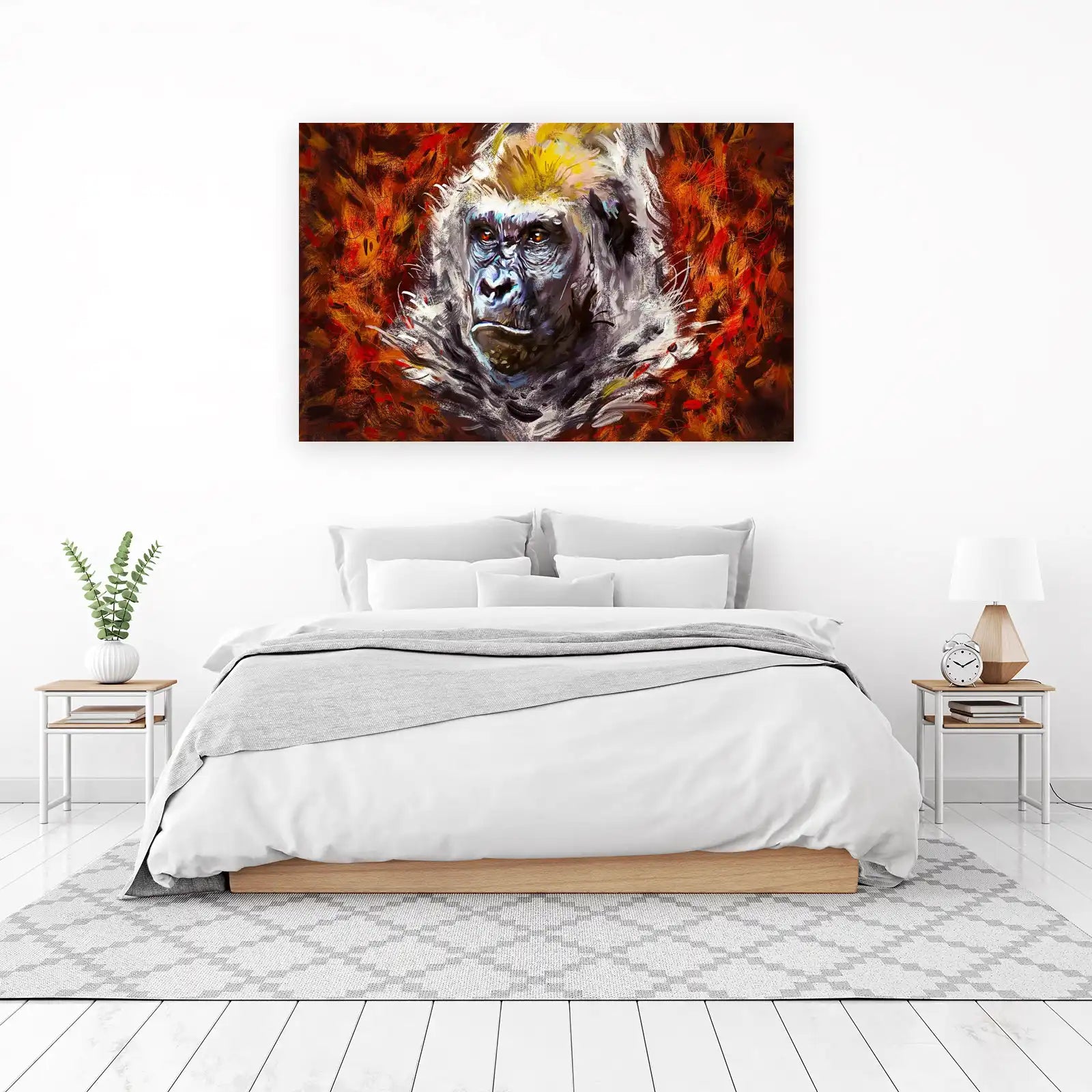 Majestic Gorilla Expressive Brushstrokes Wall Art