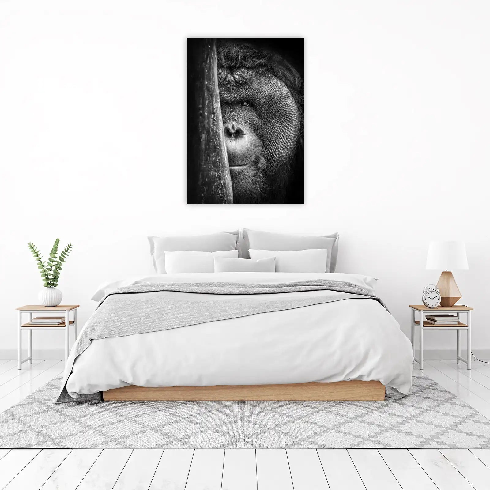Majestic Orangutan Peeking Wall Art