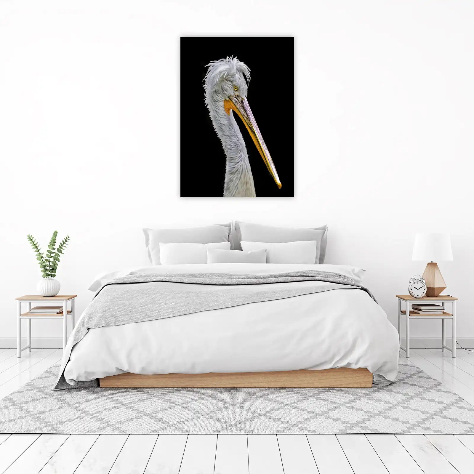 Majestic Pelican Portrait Wall Art - Wildlife Art