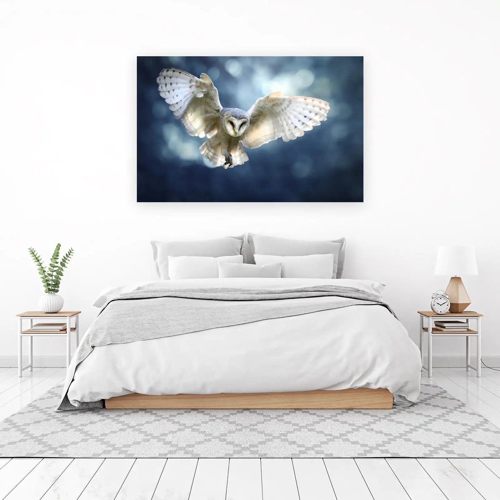 Majestic Barn Owl in Flight Wall Art
