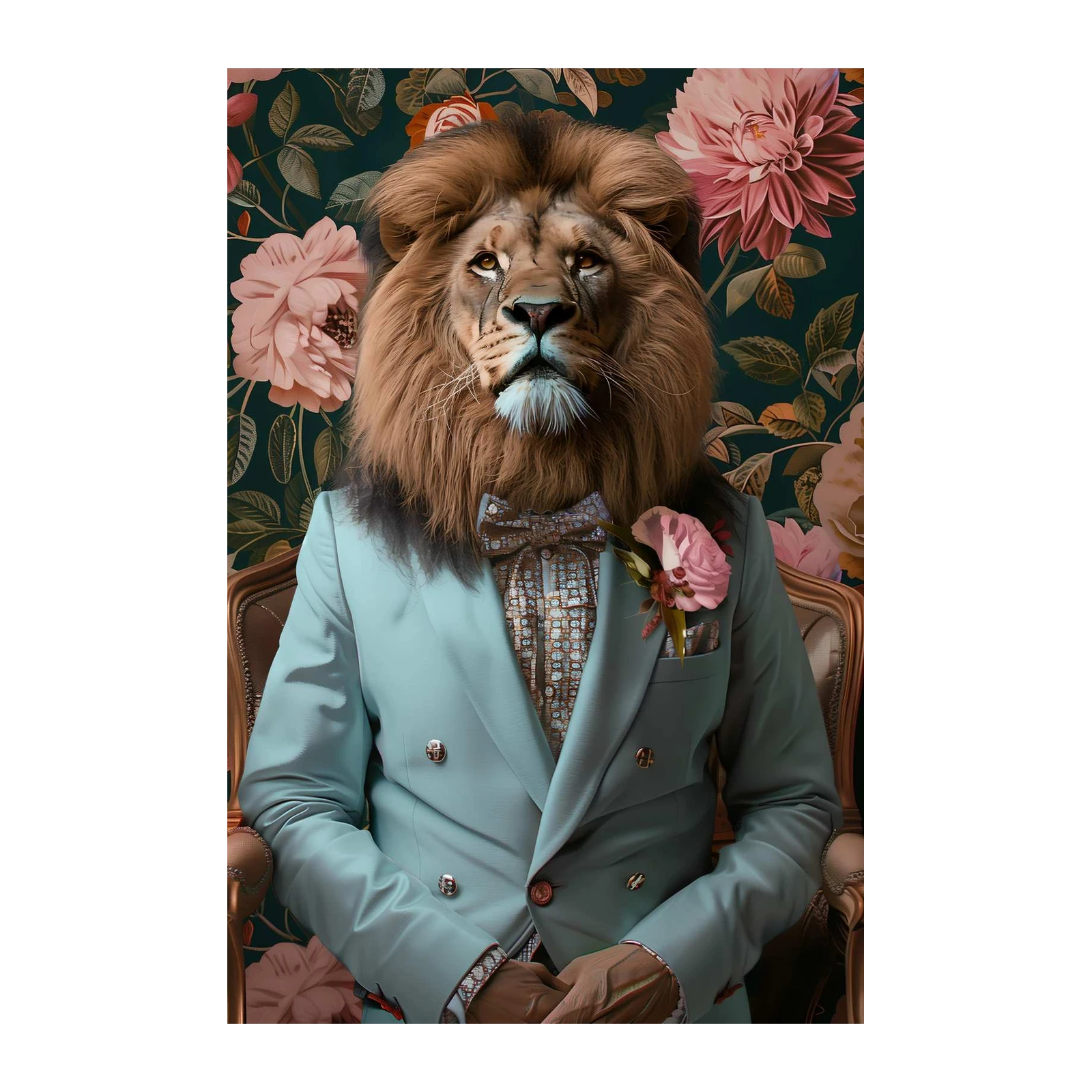 Dapper Lion Portrait Wall Art Art