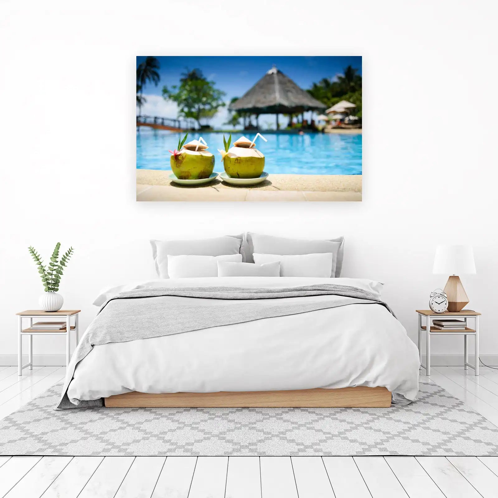 Tropical Paradise Coconut Drinks Wall Art