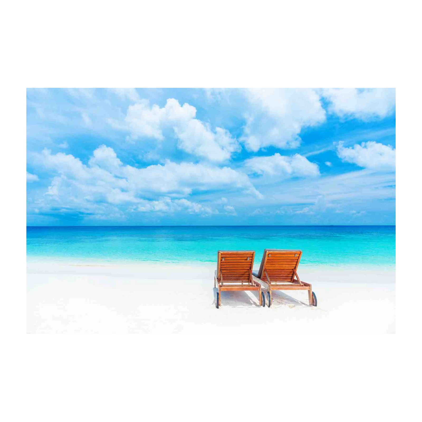 Tranquil Beach Chairs Tropical Escape Wall Art
