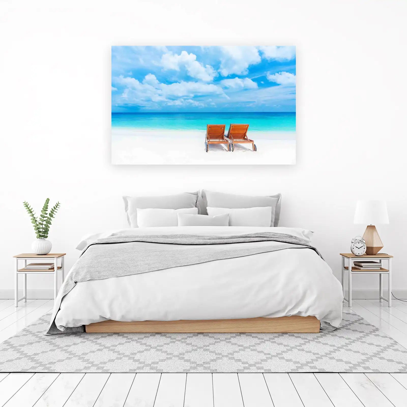 Tranquil Beach Chairs Tropical Escape Wall Art