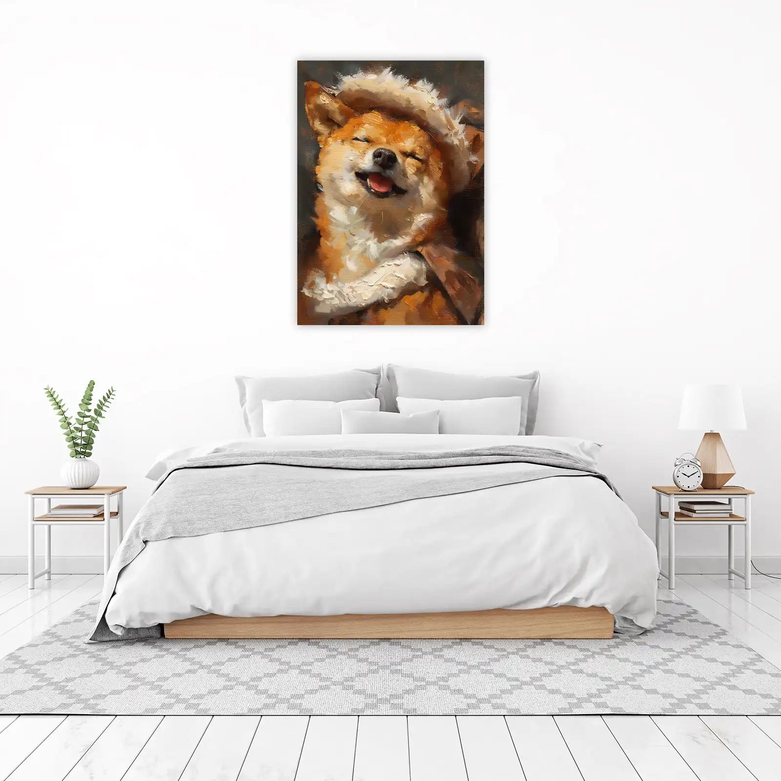 Joyful Pomeranian Dog Portrait Wall Art