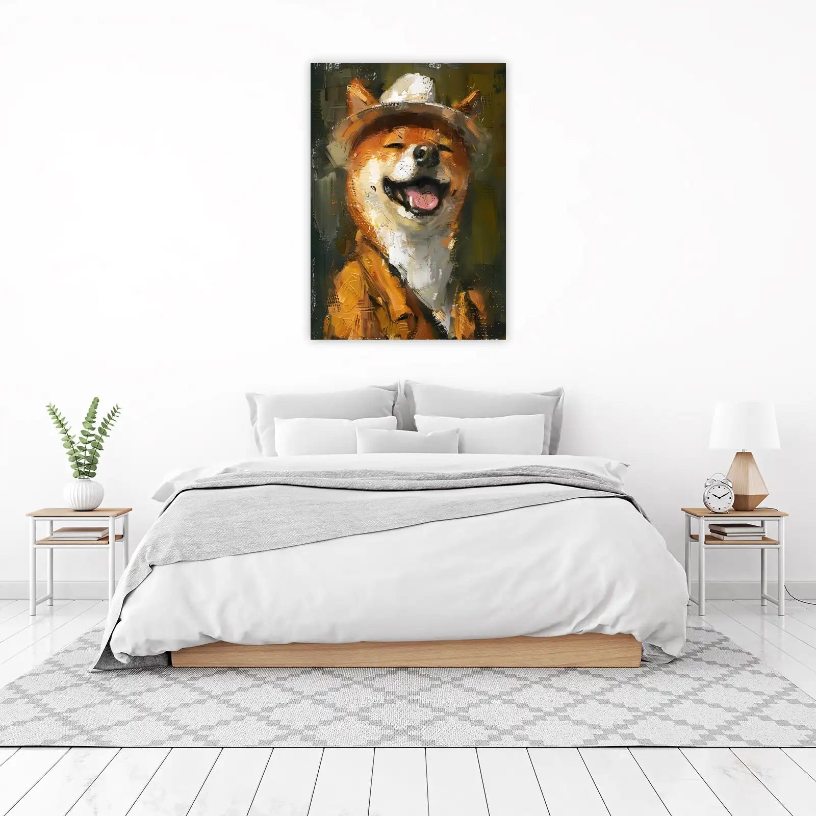 Joyful Shiba Inu Impressionist Wall Art