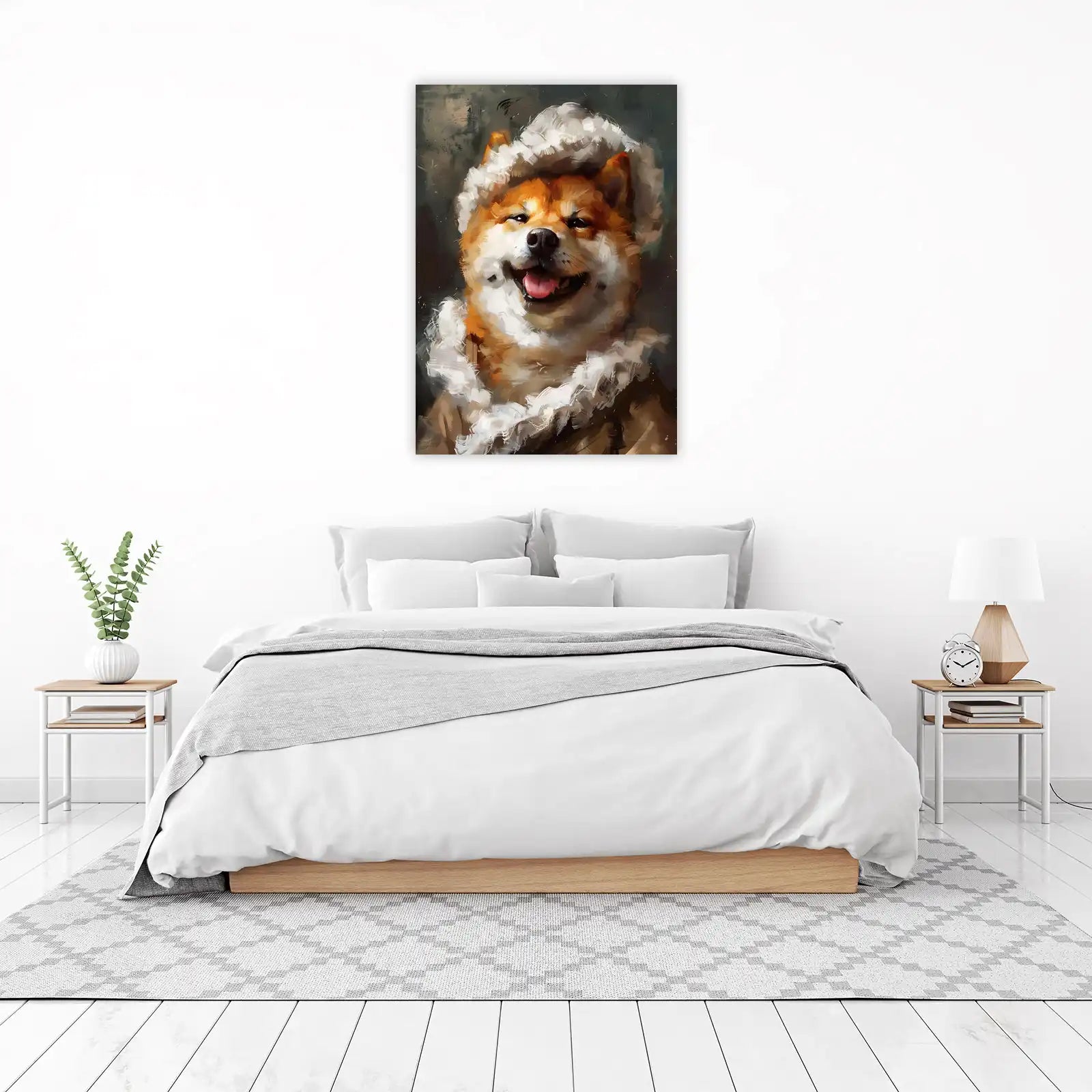 Joyful Akita Winter Coat Wall Art