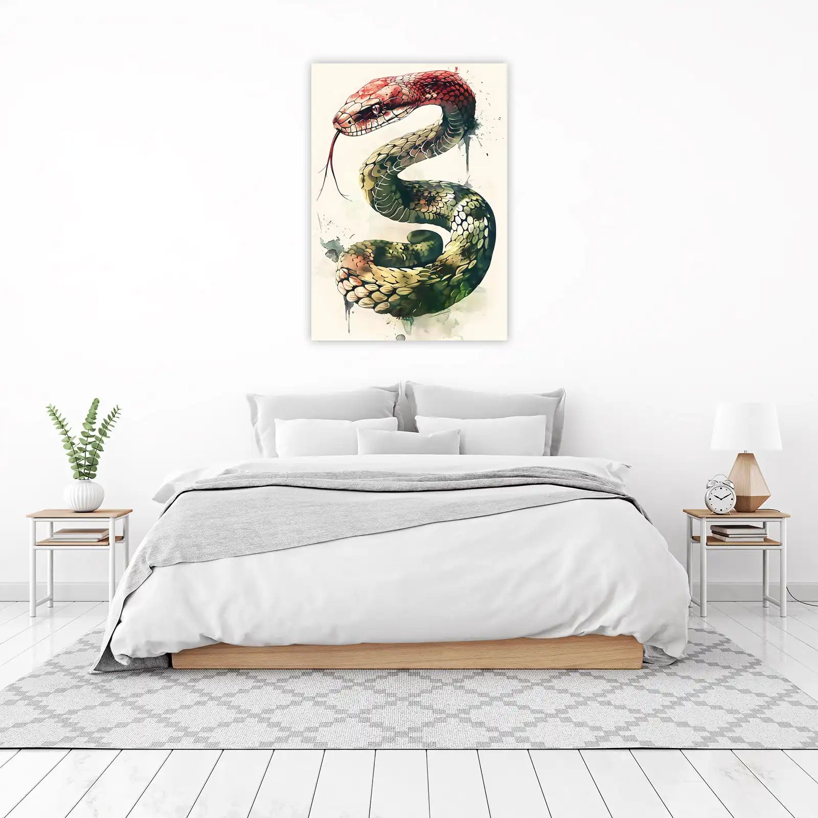 Bold Serpent Watercolor Wall Art