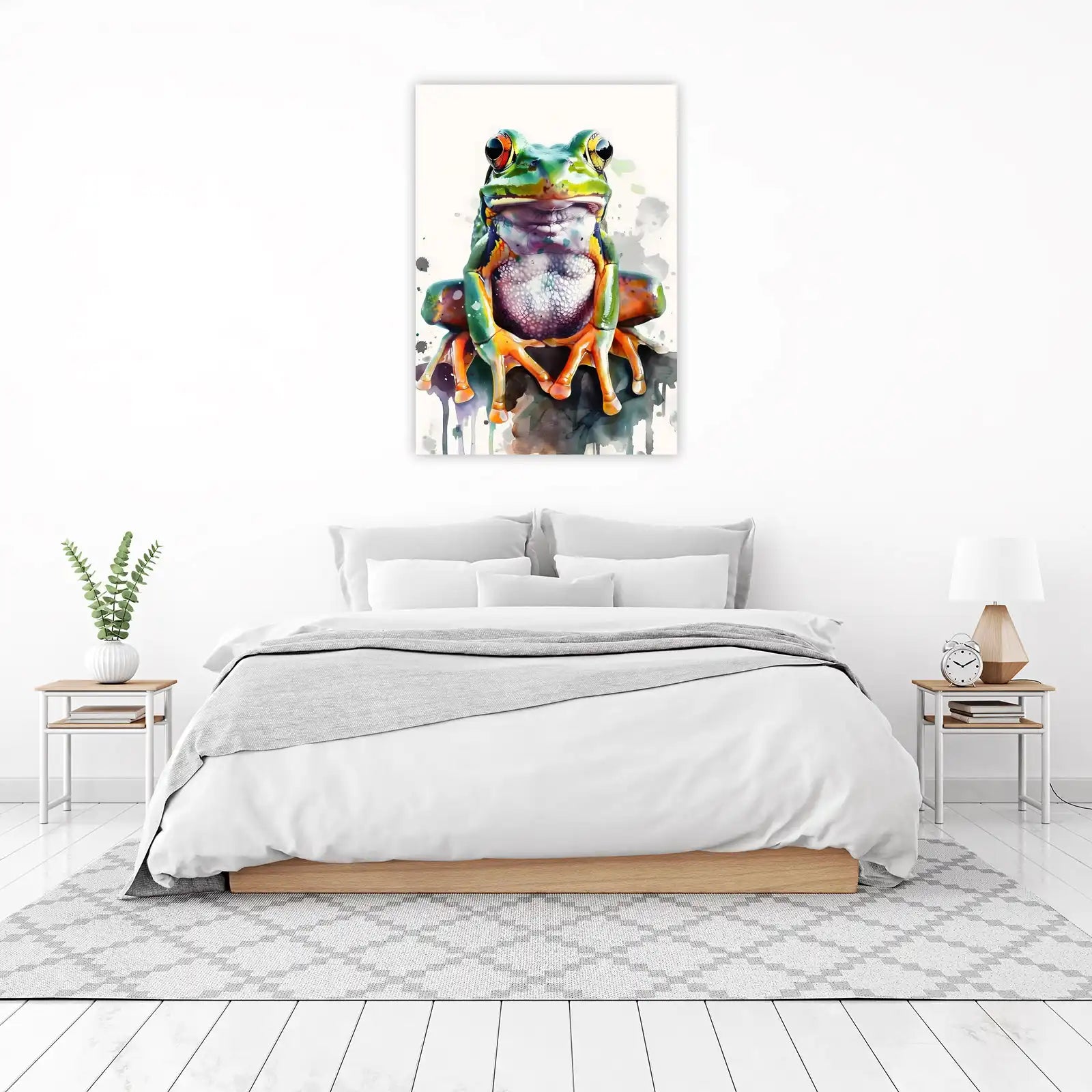 Vibrant Frog Portrait Wall Art - Nature Art
