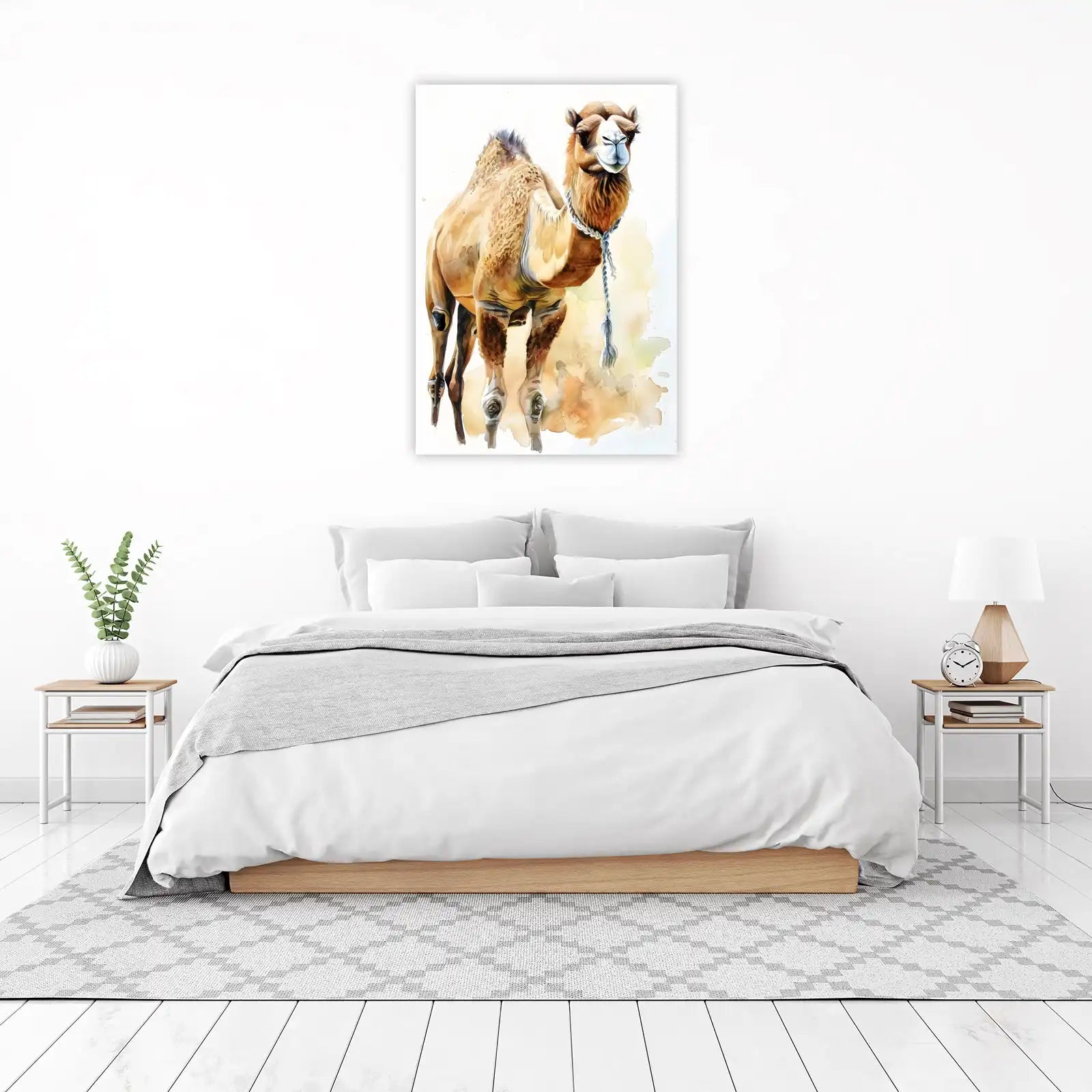 Majestic Camel Watercolor Animal Wall Art