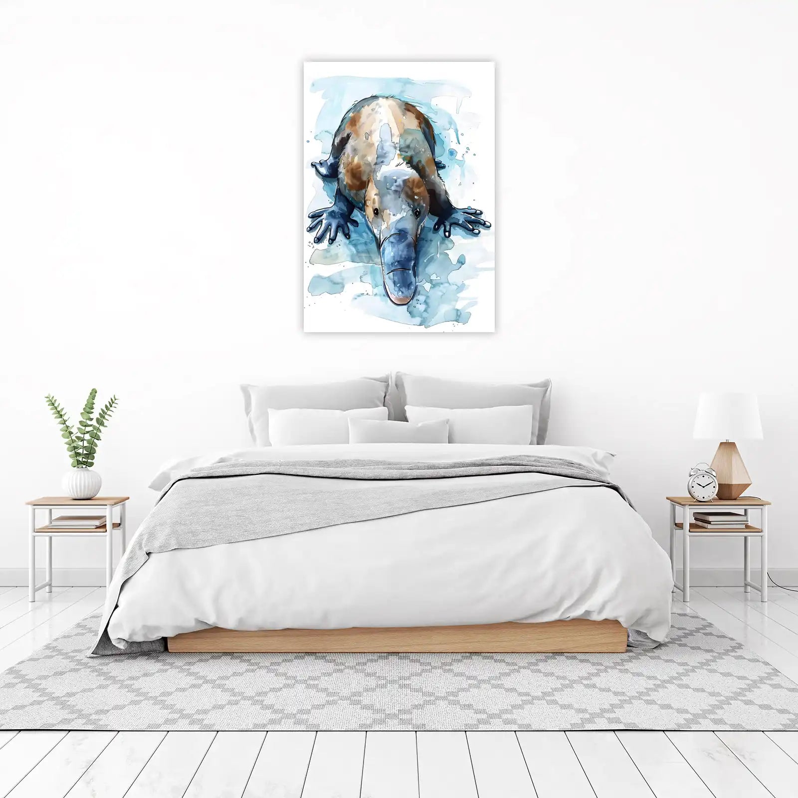 Whimsical Platypus Watercolor Wall Art Wall Art