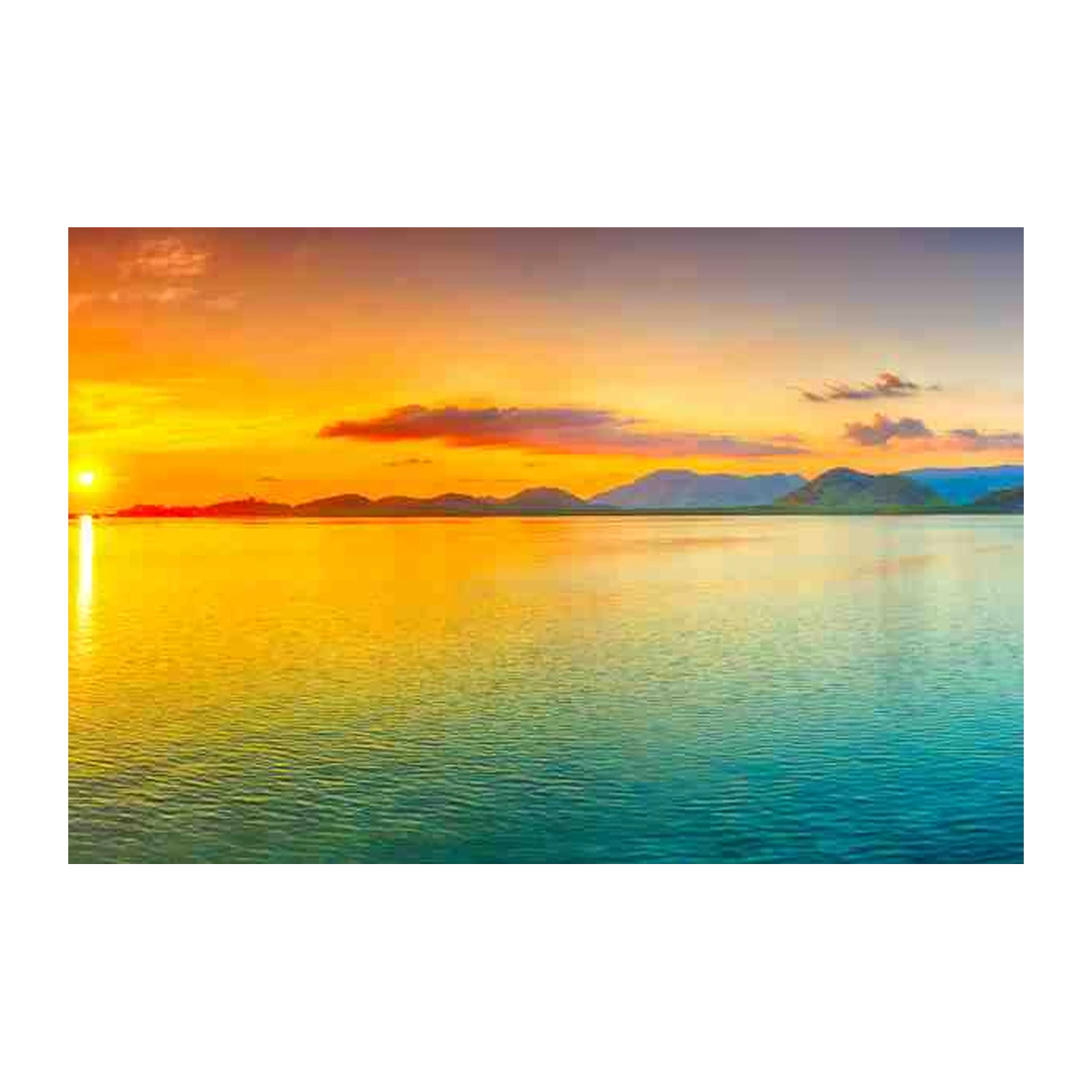 Vibrant Sunset Ocean Landscape Wall Art