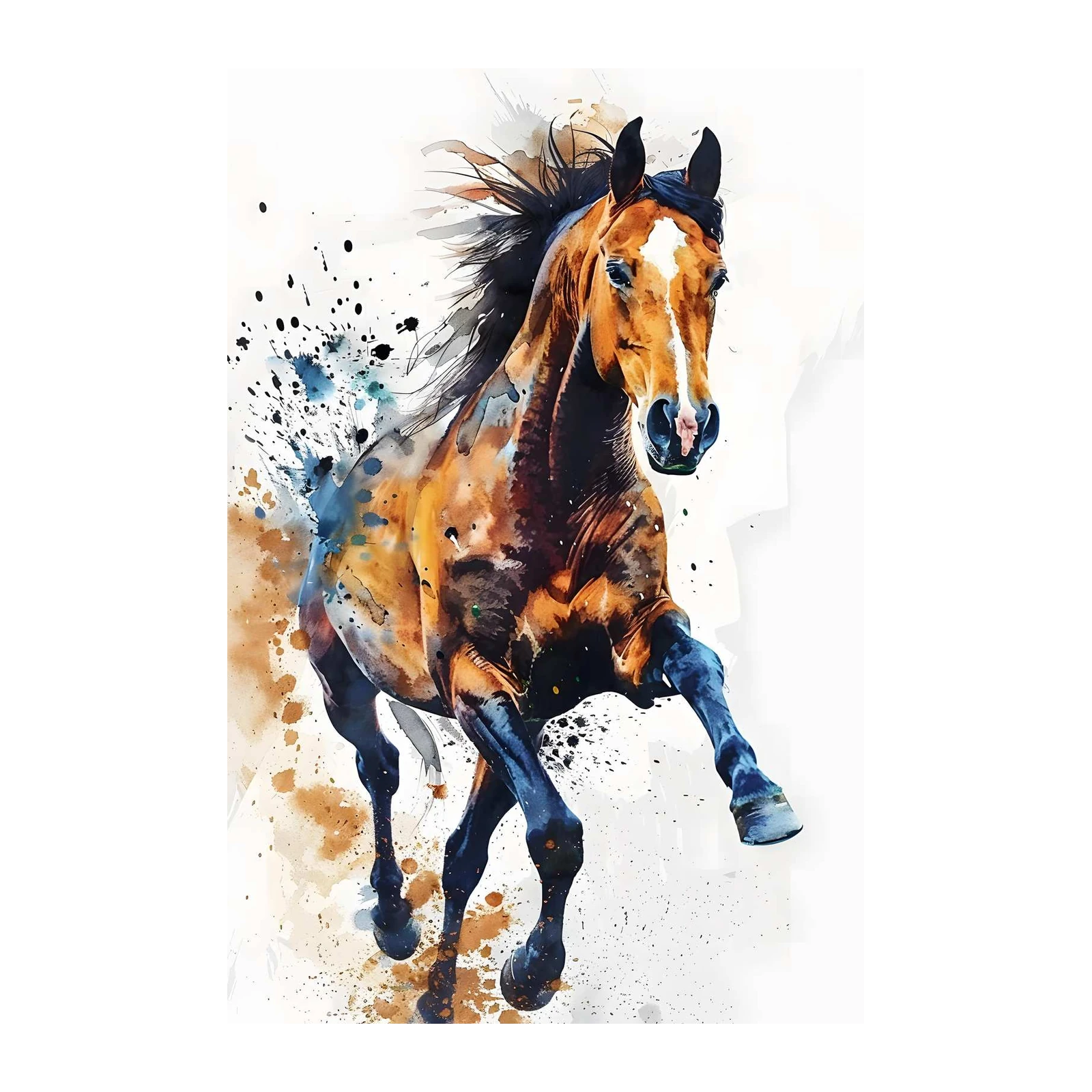 Majestic Equine Splash Art Wall Art