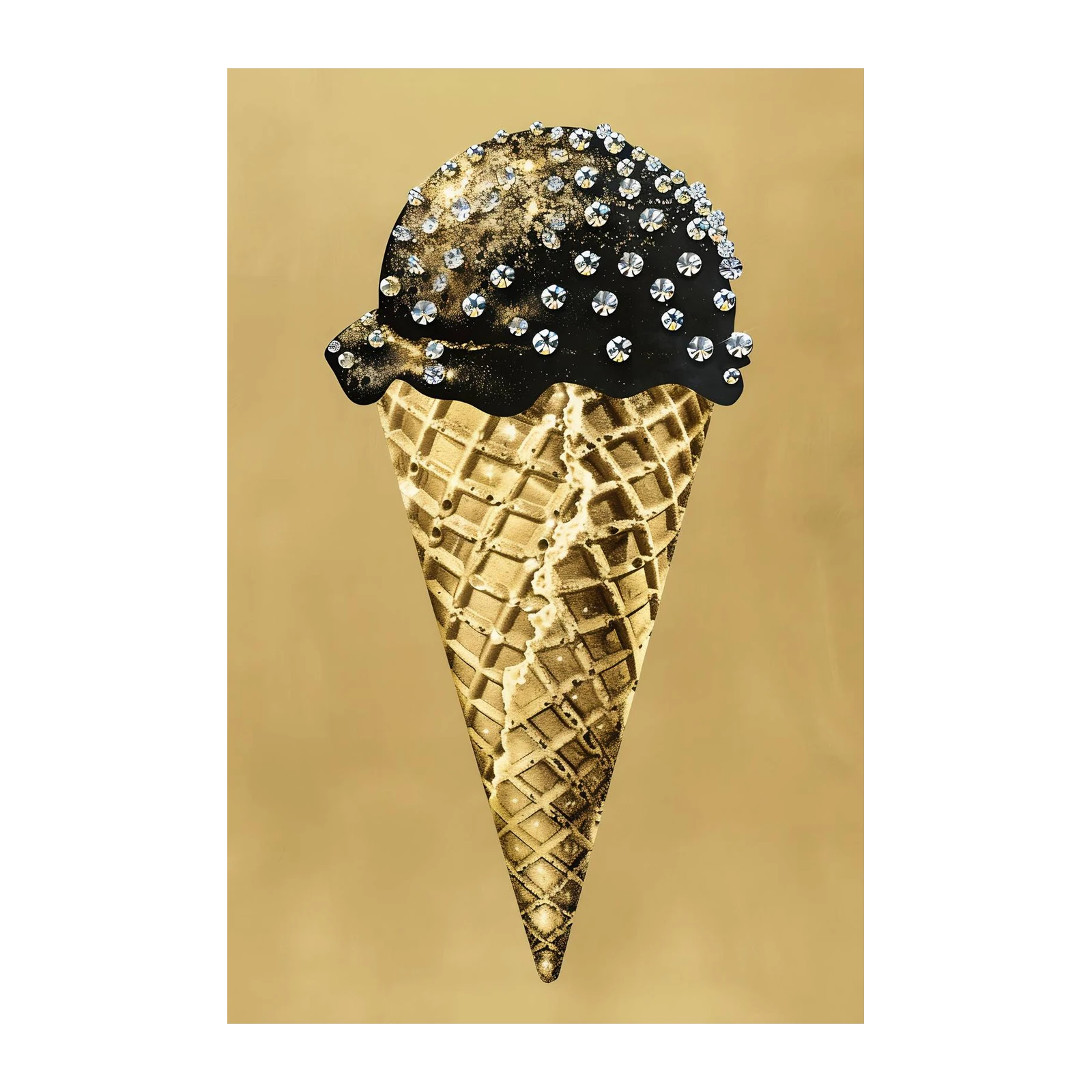 Luxury Diamond Ice Cream Art Wall Art