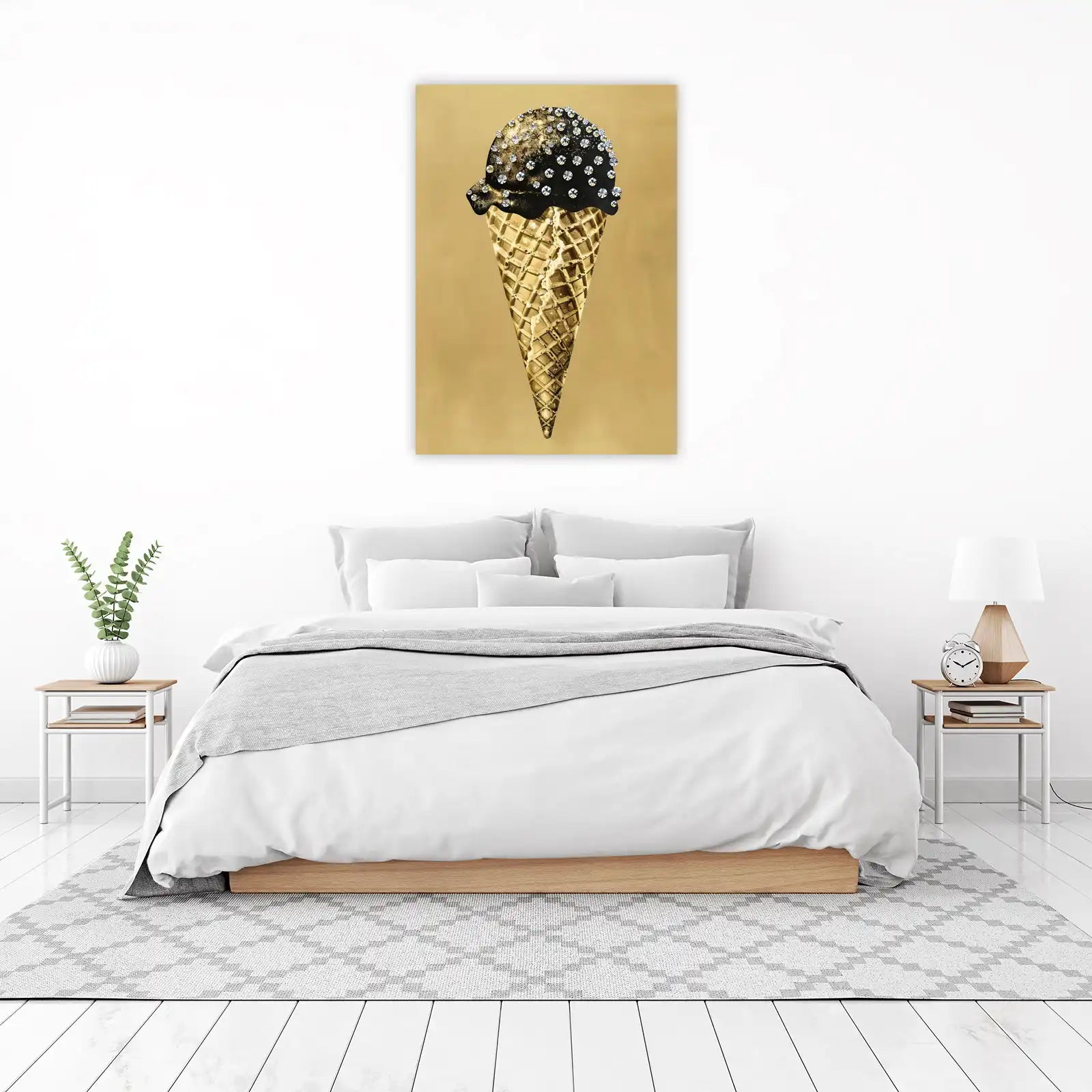 Luxury Diamond Ice Cream Art Wall Art